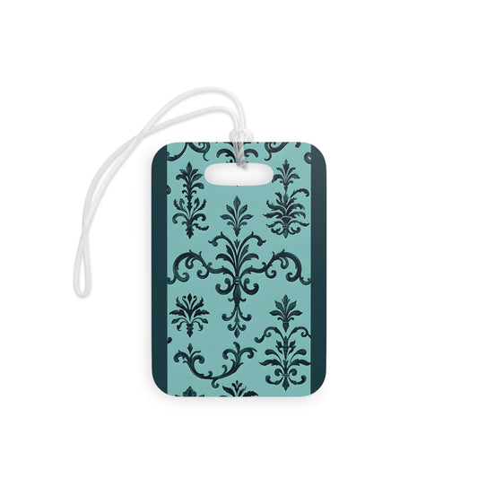 Elegant Vintage Luggage Tags | Travel Accessories, Personalized Baggage Labels, Gift for Travelers, Rococo Pattern Tags