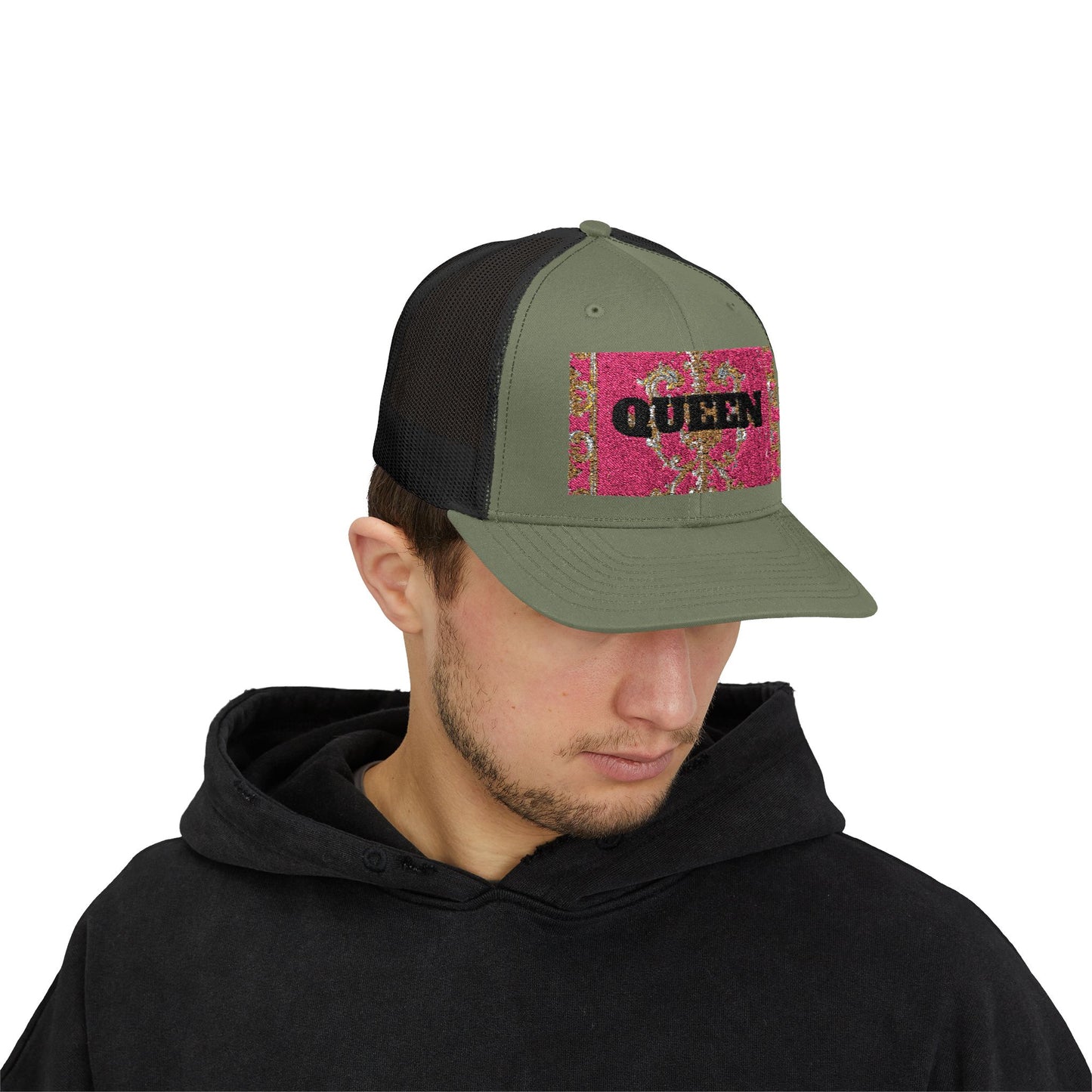 Queen Sparkle Snapback Trucker Cap | Trendy Fashion Hat | Perfect Gift for Festivals, Parties, Summer Vibes, Outdoor Adventures, Unique Style