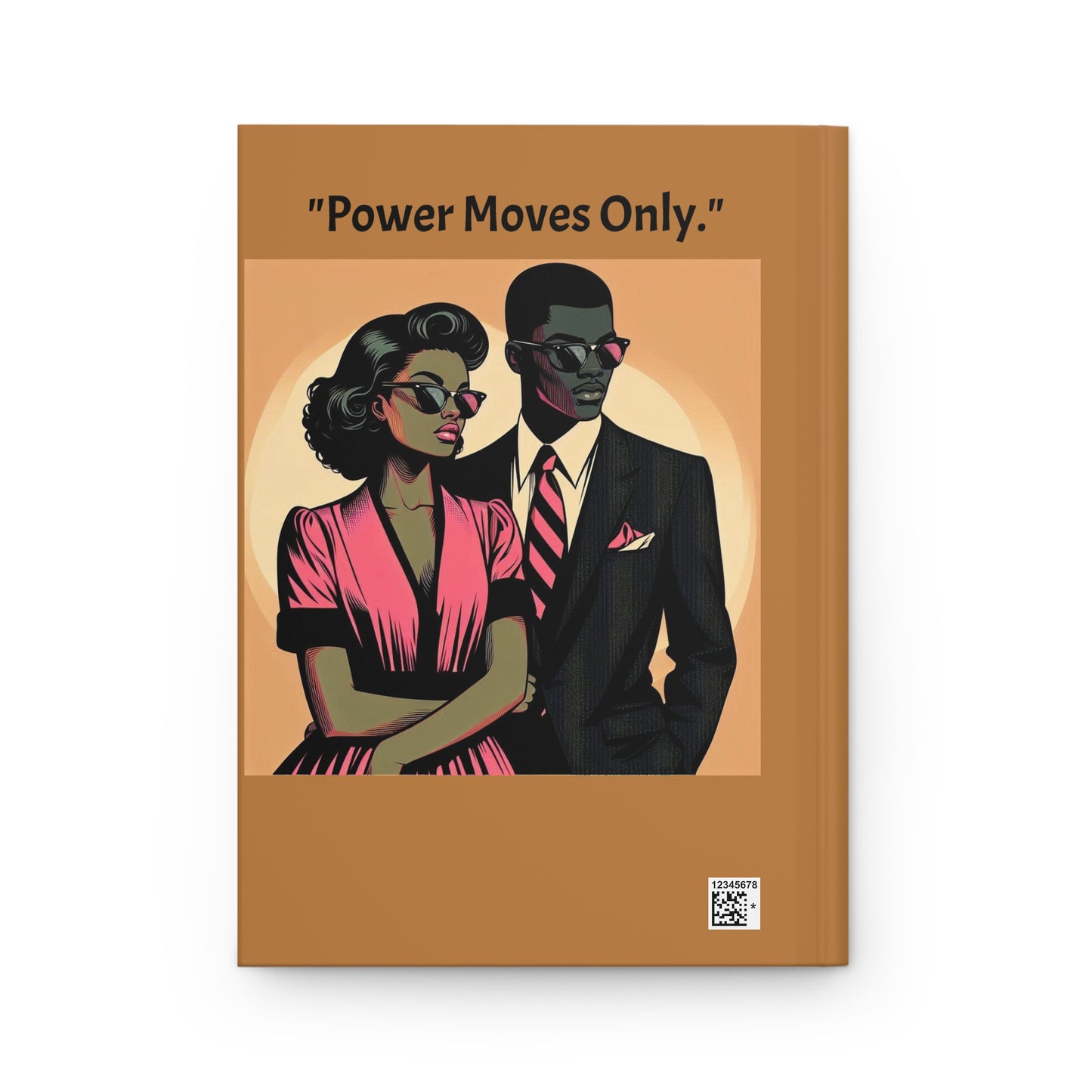 Elegant Floral Hardcover Journal - Stylish Writing Notebook - "Power Moves Only."
