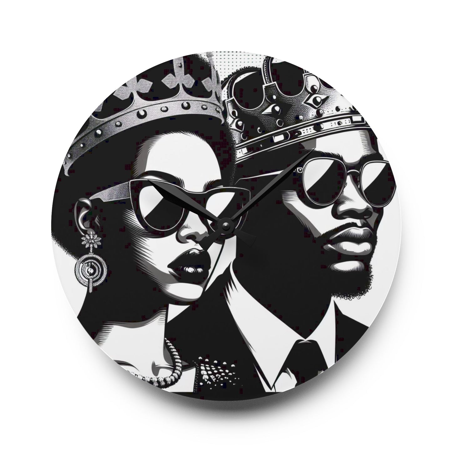 Royalty-Inspired Acrylic Wall Clock - Timeless Decor for Home, Unique Gift for Weddings, Birthdays, Housewarming, Stylish Wall Art