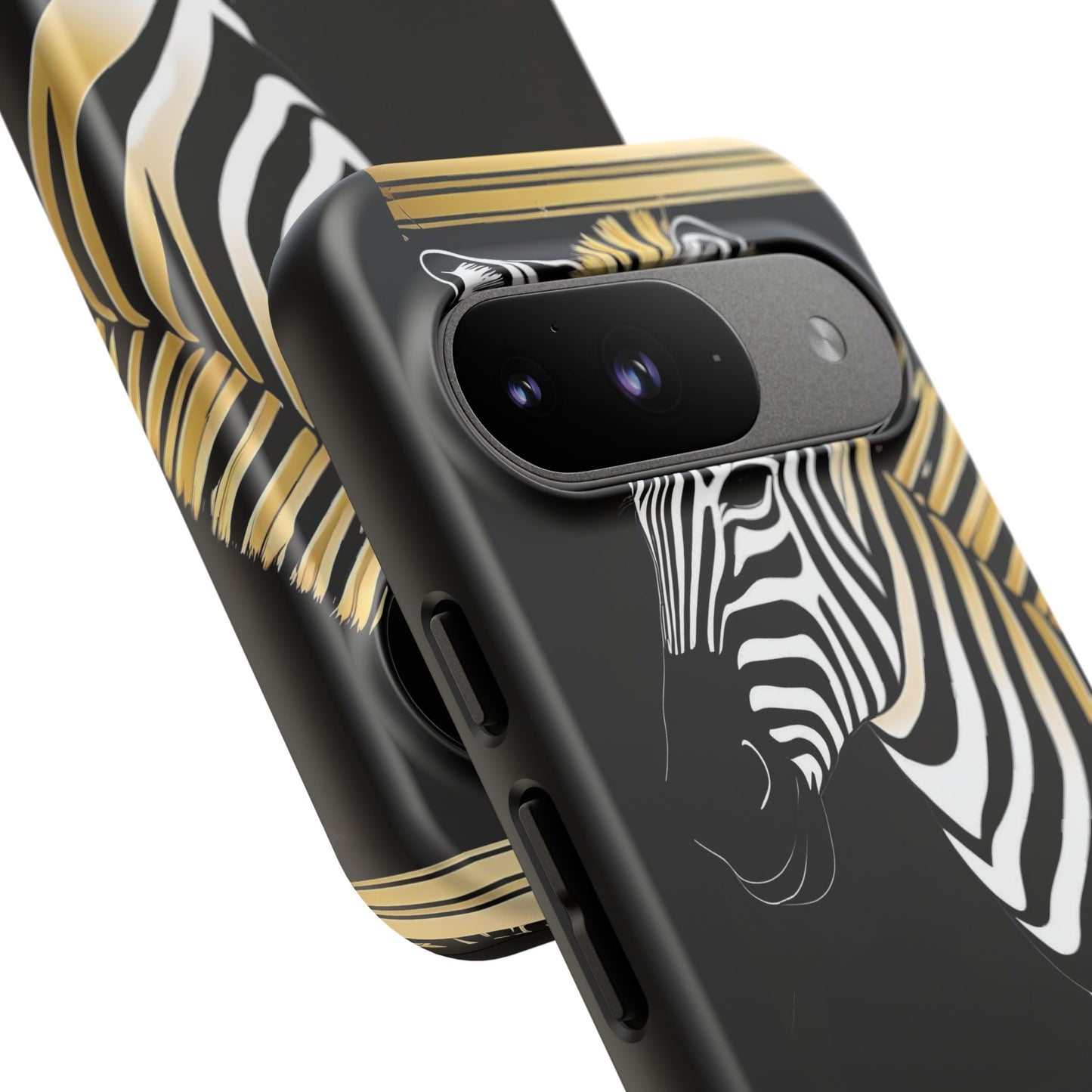 Phone Case - Elegant Zebra & Roses Design