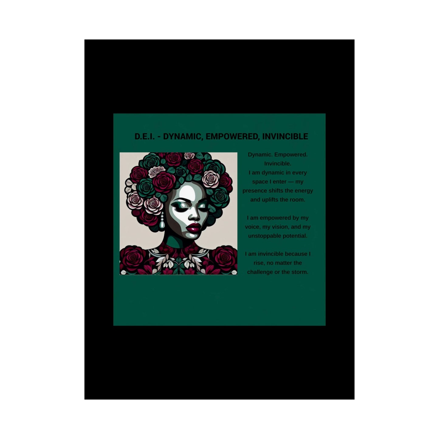 Empowered Feminine Wall Art Poster - Dynamic, Empowered & Invincible Design