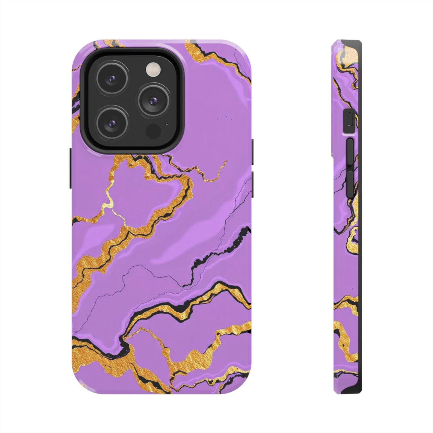 Stylish Tough Phone Cases with Purple Marble Design, Protective Phone Cases, Trendy Phone Accessories, Gift for Her, Unique Phone Cover
