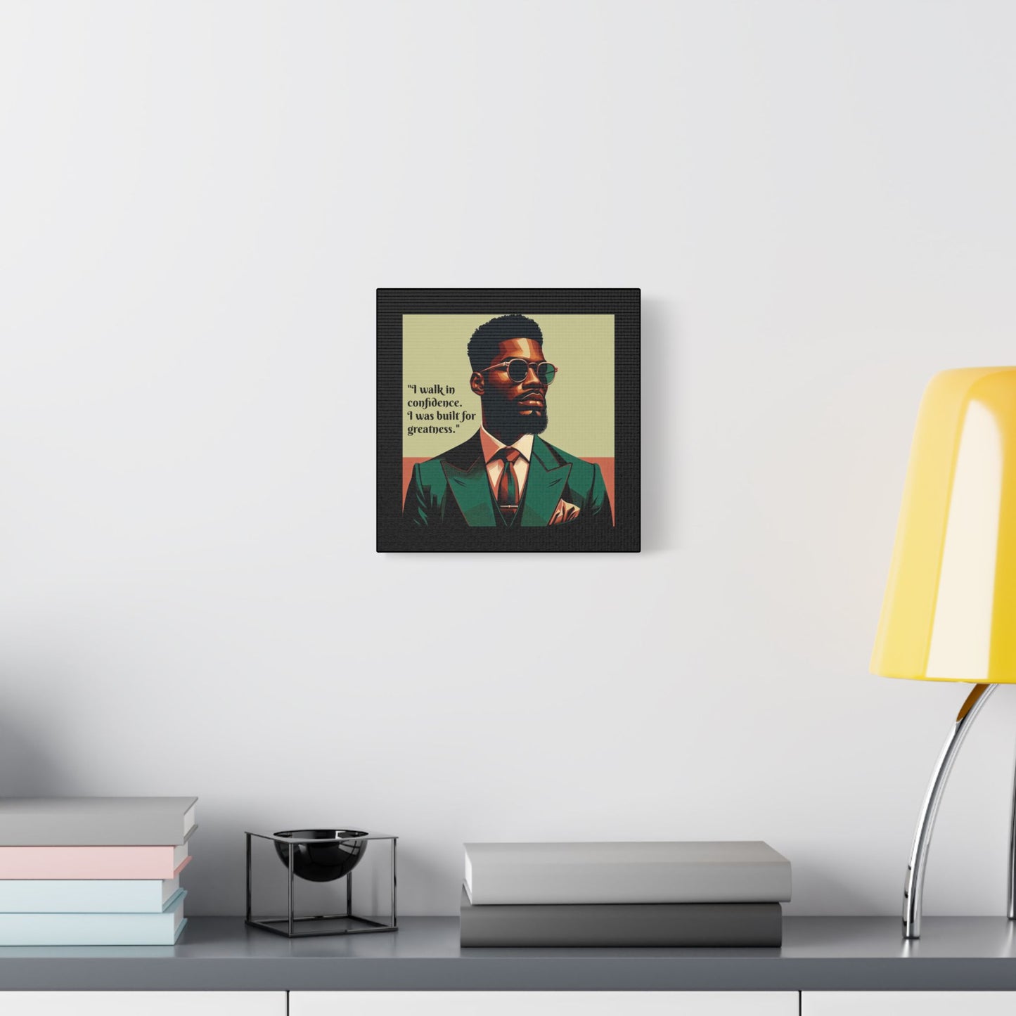 Afro Art Print Canvas, Wall Decor, Satin Stretched Canvas, African American Art, Office Decor, Home Decor - Built For Greatness