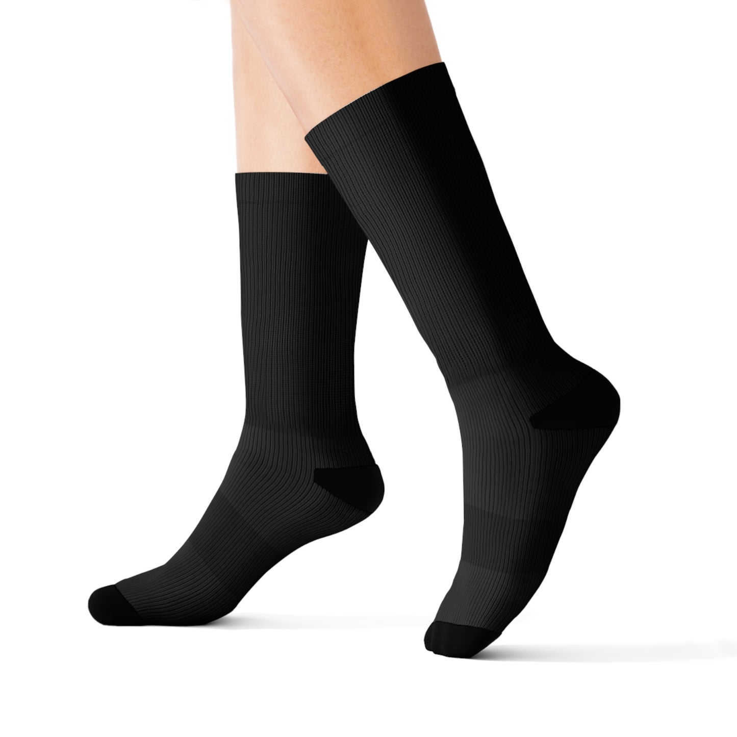 Customizable Black Sublimation Socks - Unique Gift for All Occasions, Cozy Footwear, Stocking Stuffers, Trendy Accessories