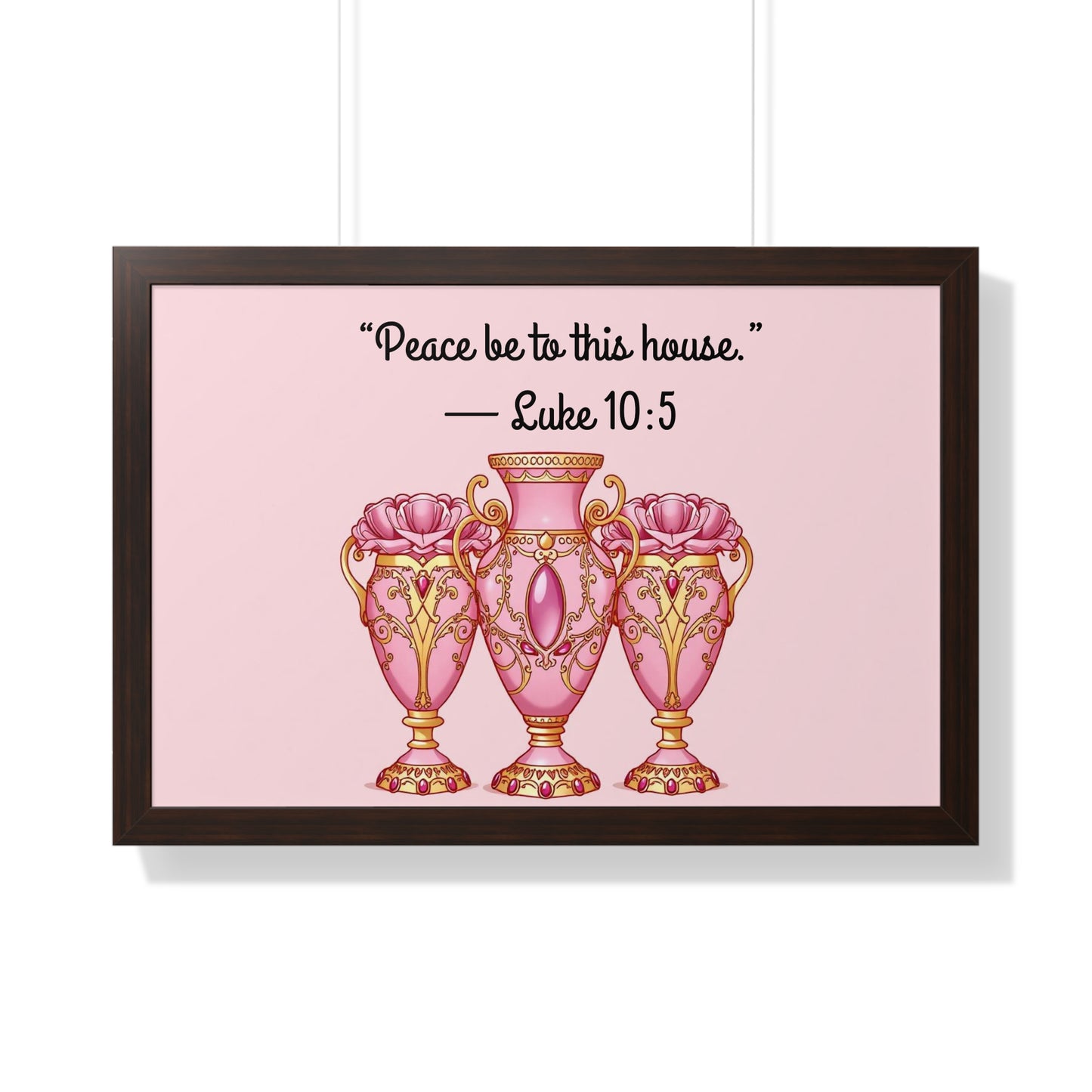 Framed Scripture Art Print, Inspirational Wall Decor, Home Blessing, Gift for Housewarming, Religious Wall Art - 10:5