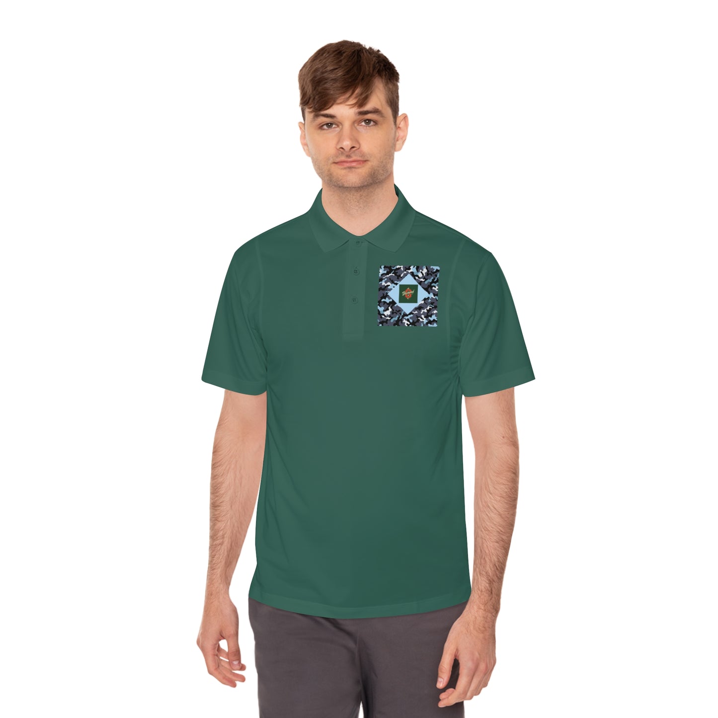 Men's Sport Polo Shirt - Camo & Diamond 8