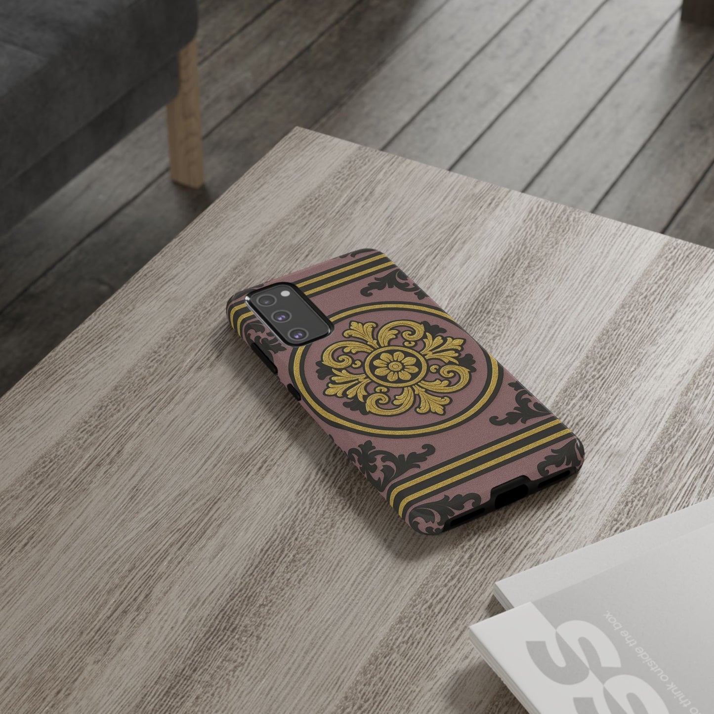 Gilded Mauve With Gold-Black Baroque Tough Cases