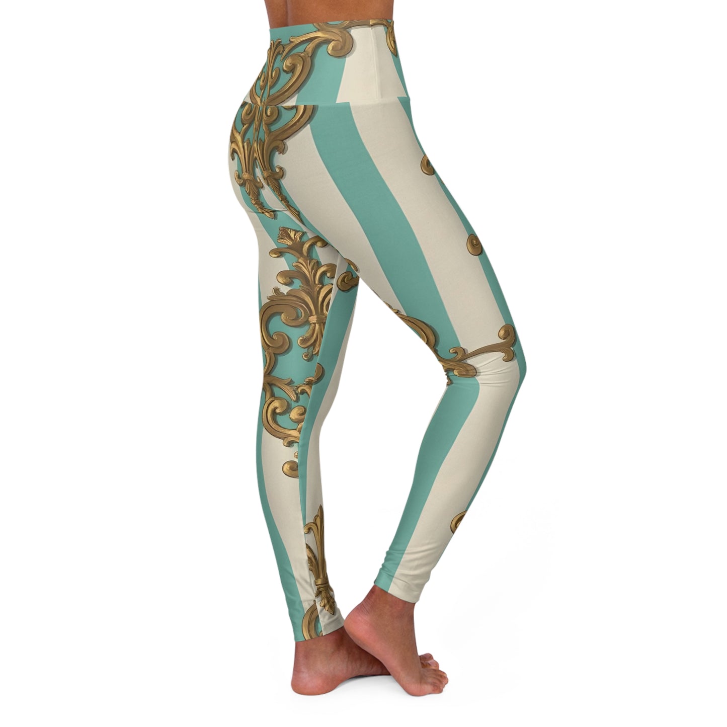Elegant High Waisted Yoga Leggings - Luxurious Workout Pants, Fitness Leggings, Gym Wear, Activewear, Gifts for Her