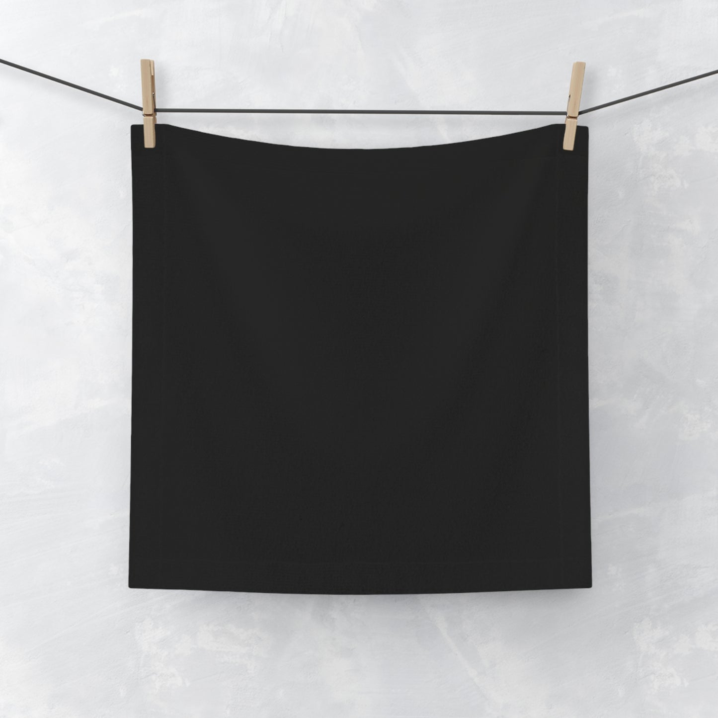 Cozy Black Face Towel - Soft Cotton Washcloth for Spa, Home, and Travel, Perfect for Self-Care, Gift for Her or Him, Set of 2