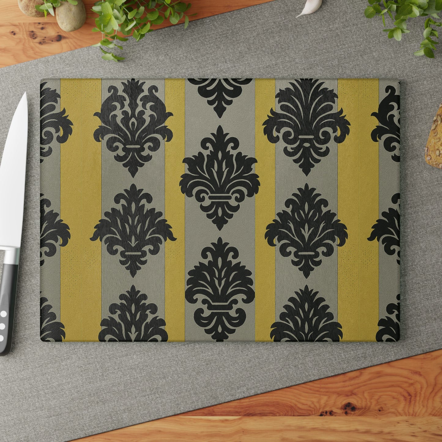Elegant Baroque Glass Cutting Board | Kitchen Decor, Gift for Home Chefs, Wedding Registry, Housewarming Gift, Cooking Essential