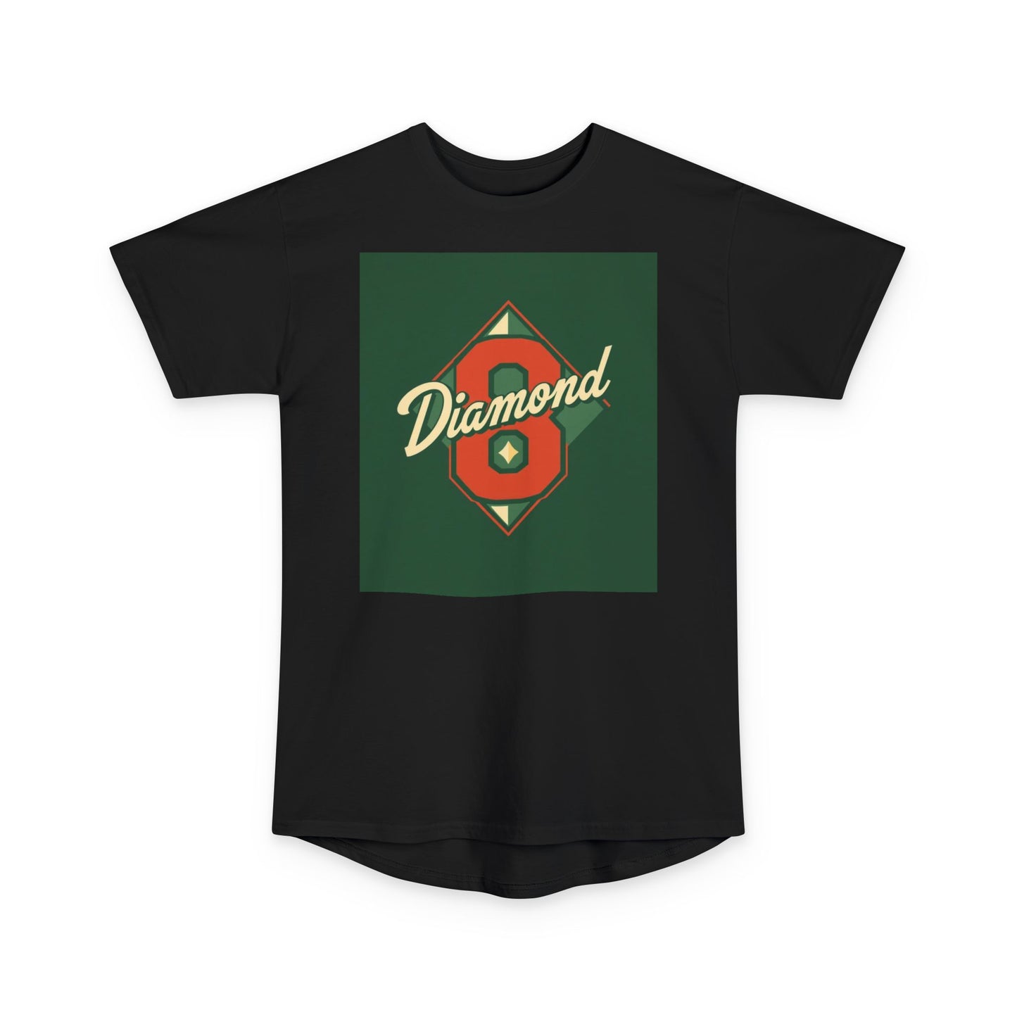 Urban Vibe Long Body Tee, Trendy Graphic T-Shirt, Unisex Streetwear Top, Casual Everyday Wear, Perfect for Gifts - Diamond 8