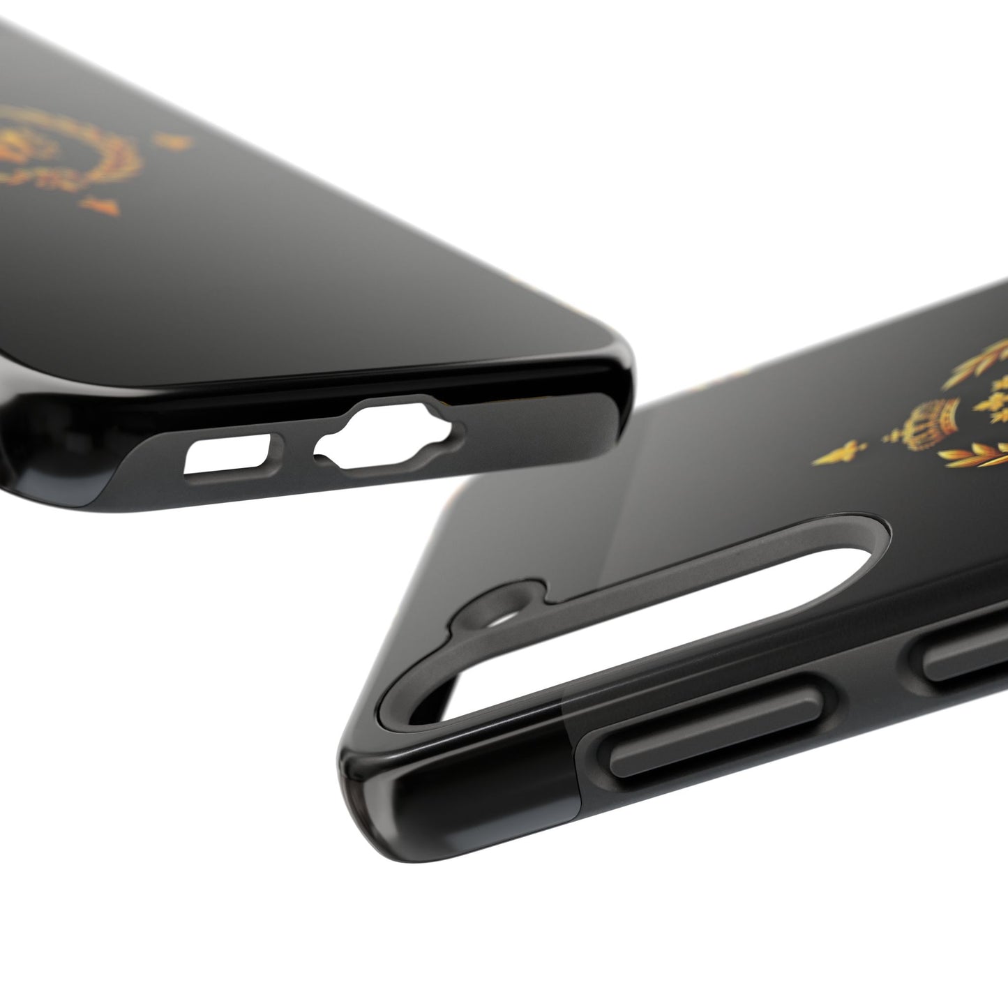 Luxurious Monarch Phone Case, Tough Phone Covers, Elegant Tech Accessories, Gold Crown Design, Stylish Gift for Him/Her - Gold Crest