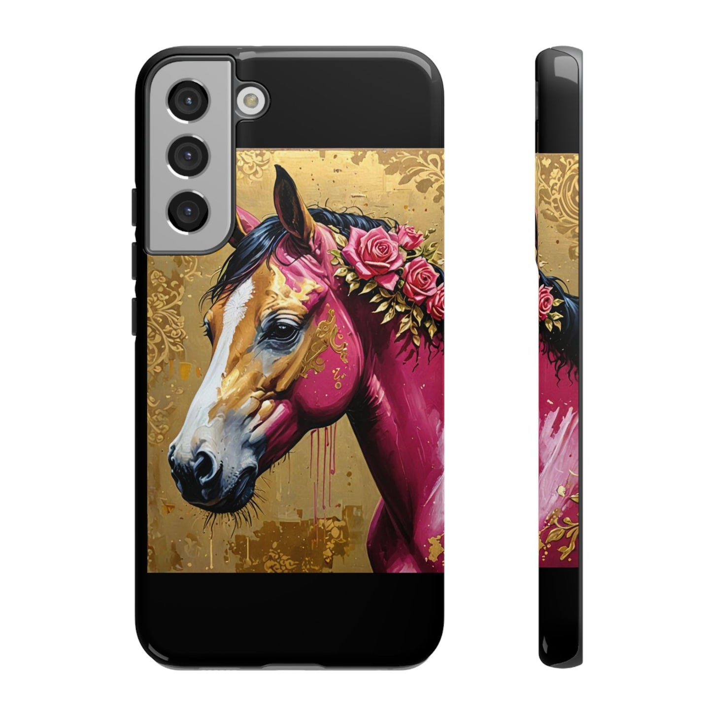 Phone Case - Elegant Horse Damask Design