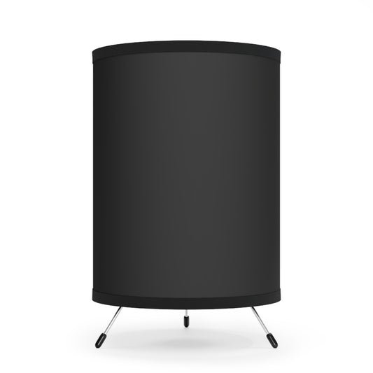 Tripod Black Lamp with High-Res Printed Shade, Stylish Floor Lamp for Home Decor, Modern Lighting for Living Room, Desk or Bedroom