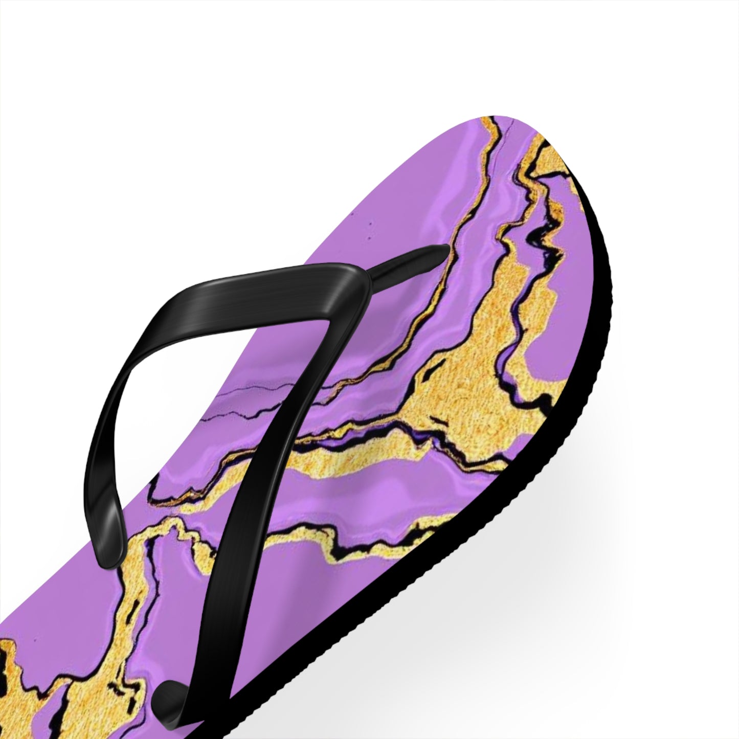 Vibrant Marble Lavender Print Flip Flops | Trendy Summer Sandals, Beach Footwear, Vacation Essential, Stylish Outdoor Slippers, Gift for Her