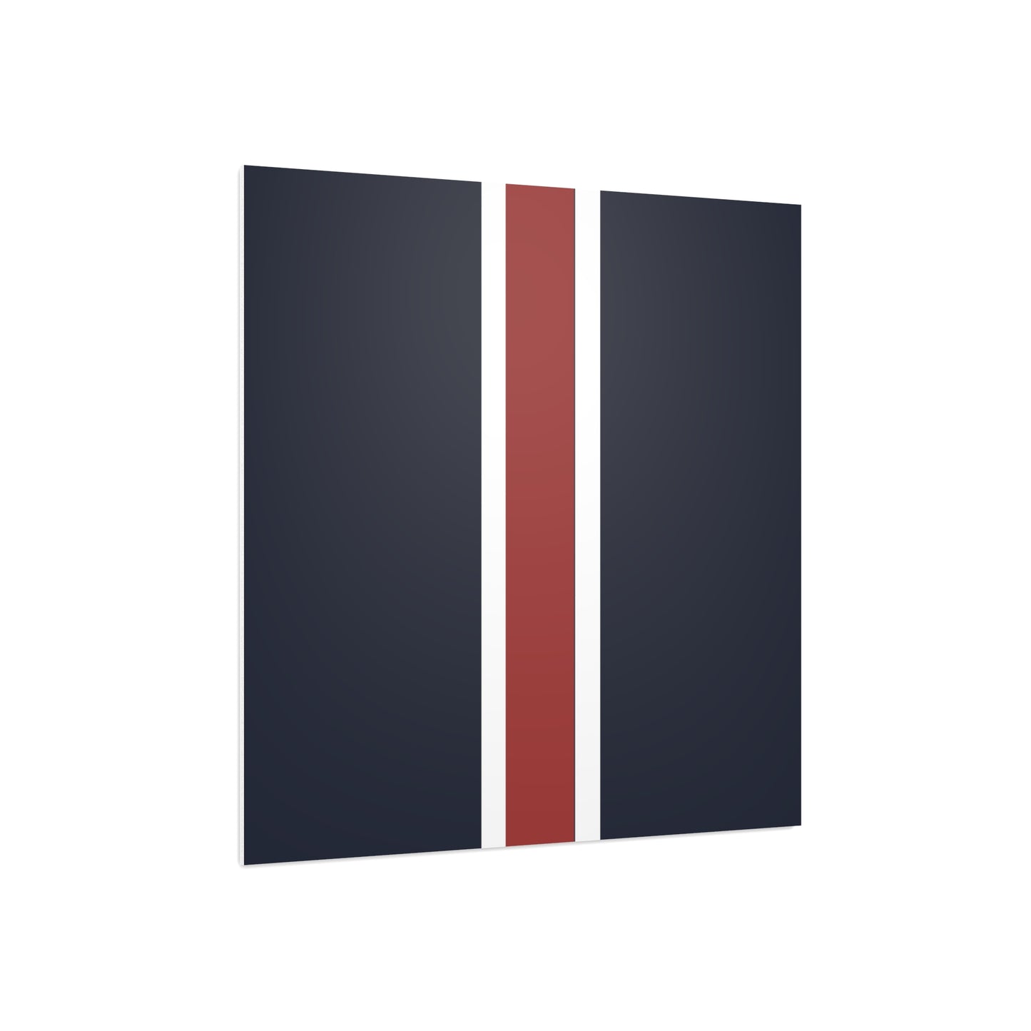 Lunar Midnight & Red-White Striped Stylish Foam Board Decor, Modern Wall Art, Home Office Decoration, Customizable Display Board