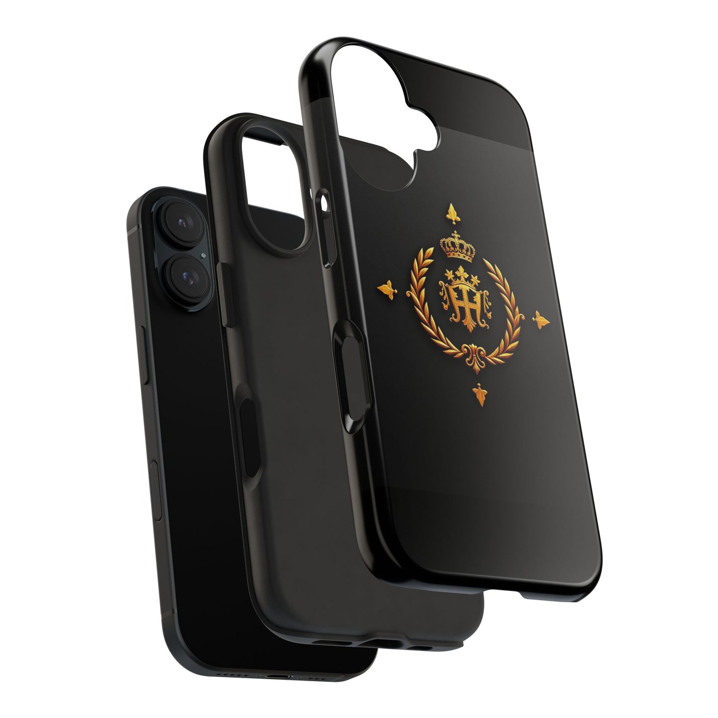 Luxurious Monarch Phone Case, Tough Phone Covers, Elegant Tech Accessories, Gold Crown Design, Stylish Gift for Him/Her - Gold Crest