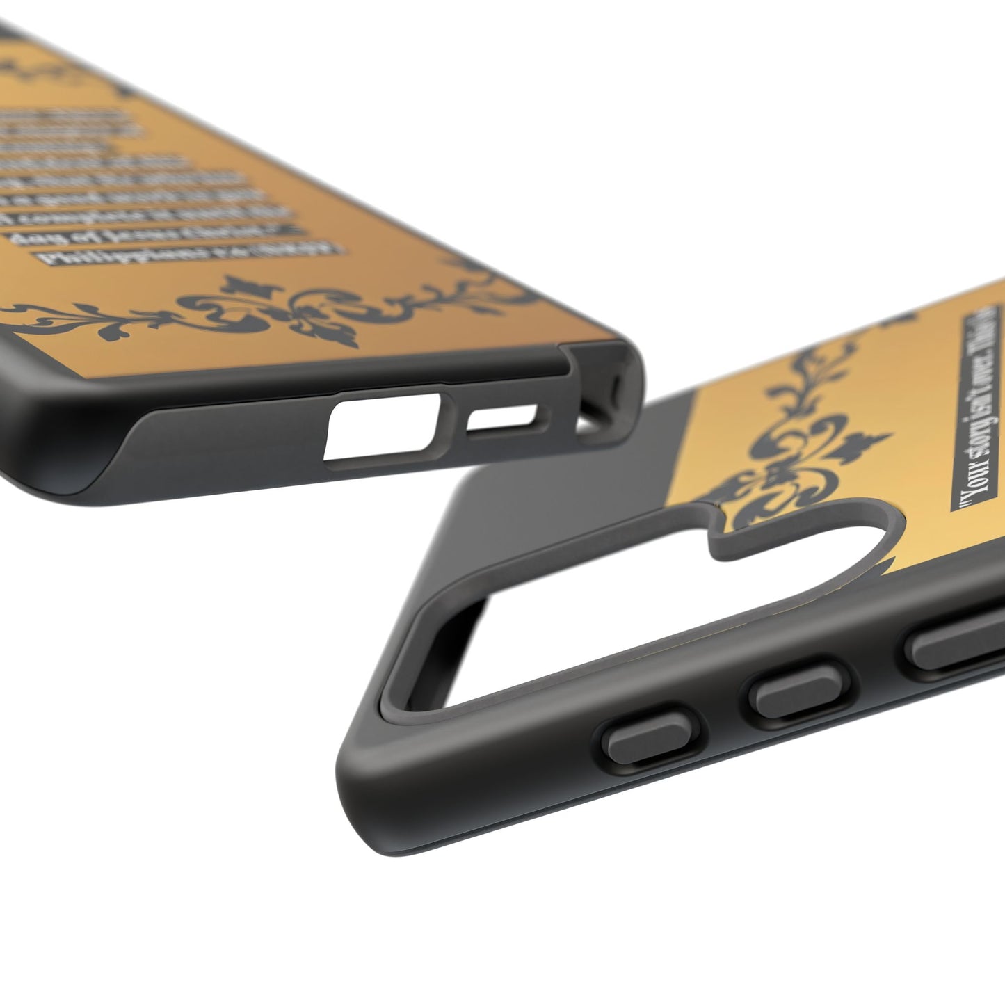 Elegant Floral Motif Phone Case - Tough Cases with Vintage Design - "Your story isn't over"