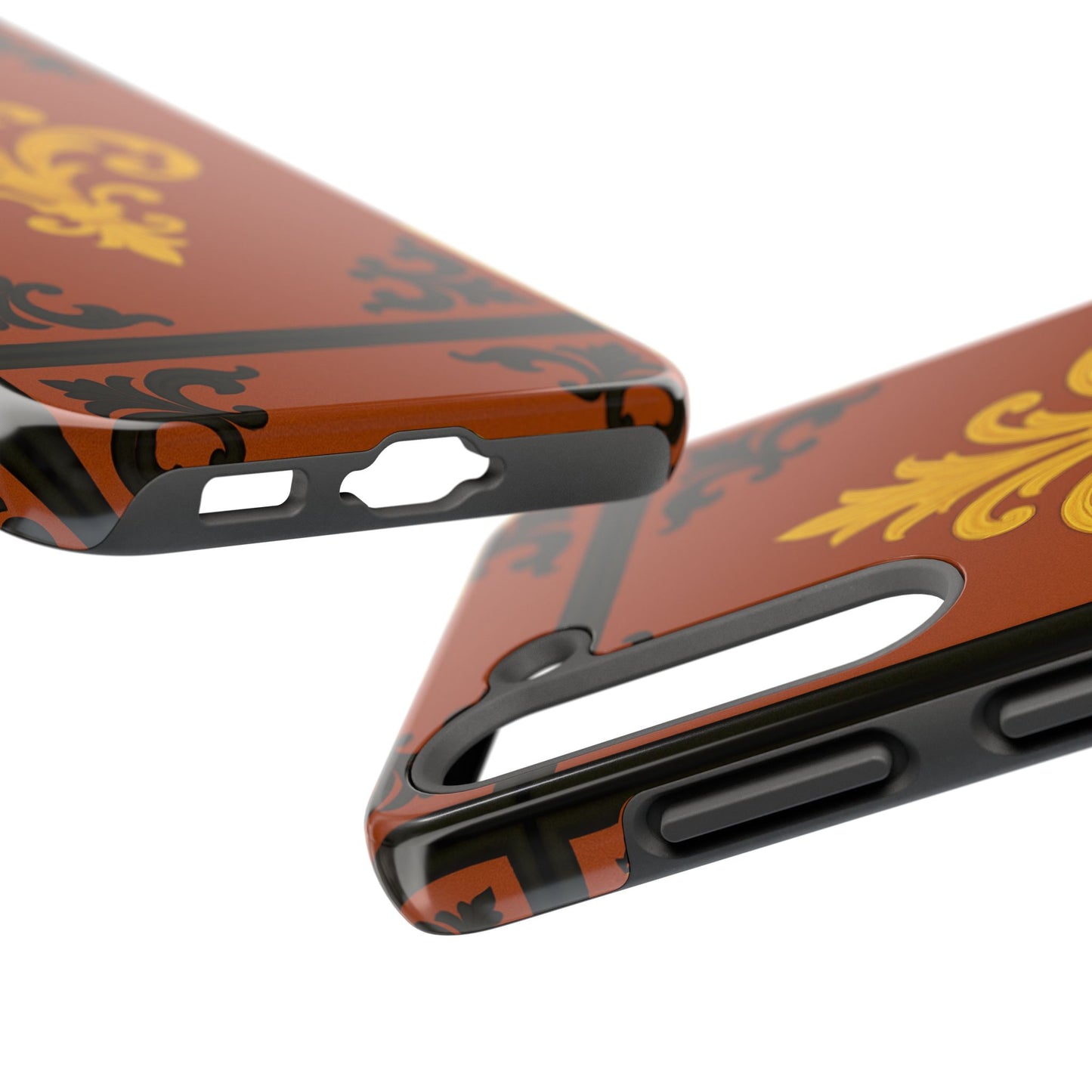 Dusk Terracotta Baroque Tough Phone Case — Vintage Baroque Design, Protective iPhone Cover