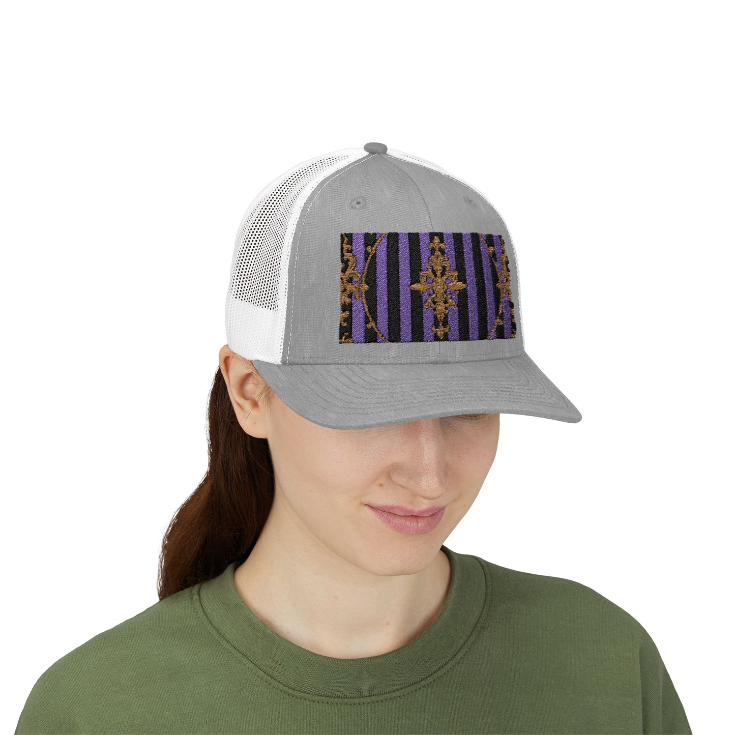 Stylish Baroque Vintage-Inspired Snapback Trucker Cap, Hipster Cap, Festival Headwear, Unique Gift for Fashion Lovers