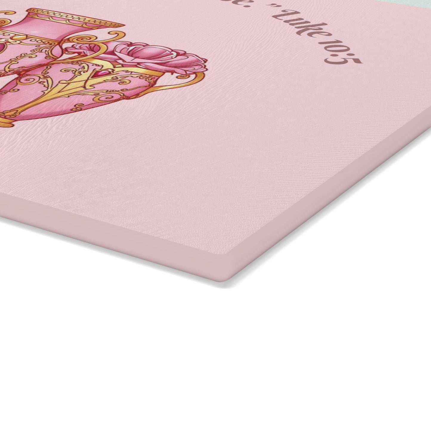 Elegant Glass Cutting Board with Floral Vase Design - Kitchen Decor, Unique Gift, Housewarming Present, Cooking Accessories - 10:5