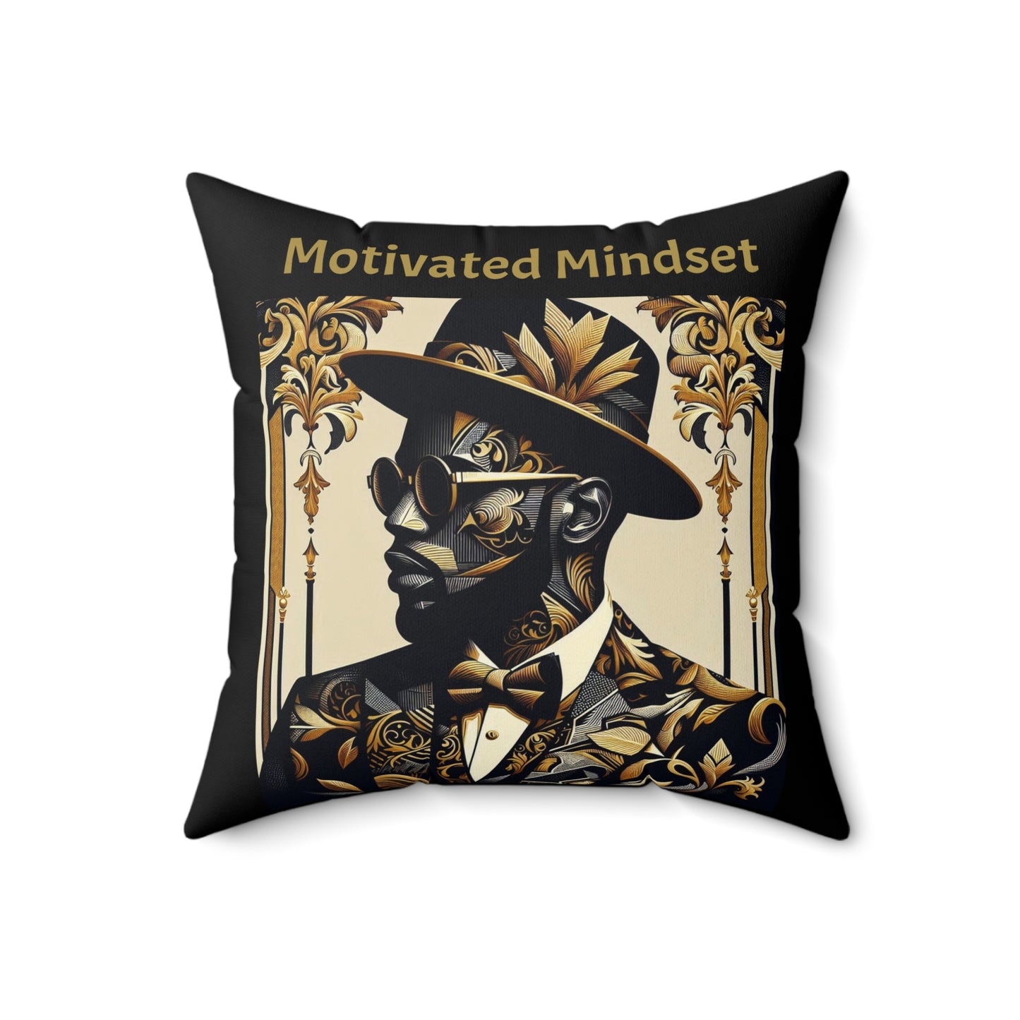 Motivated Mindset Decorative Pillow, Motivational Home Decor, Inspirational Throw Pillow, Gift for Him, Office or Bedroom Accent