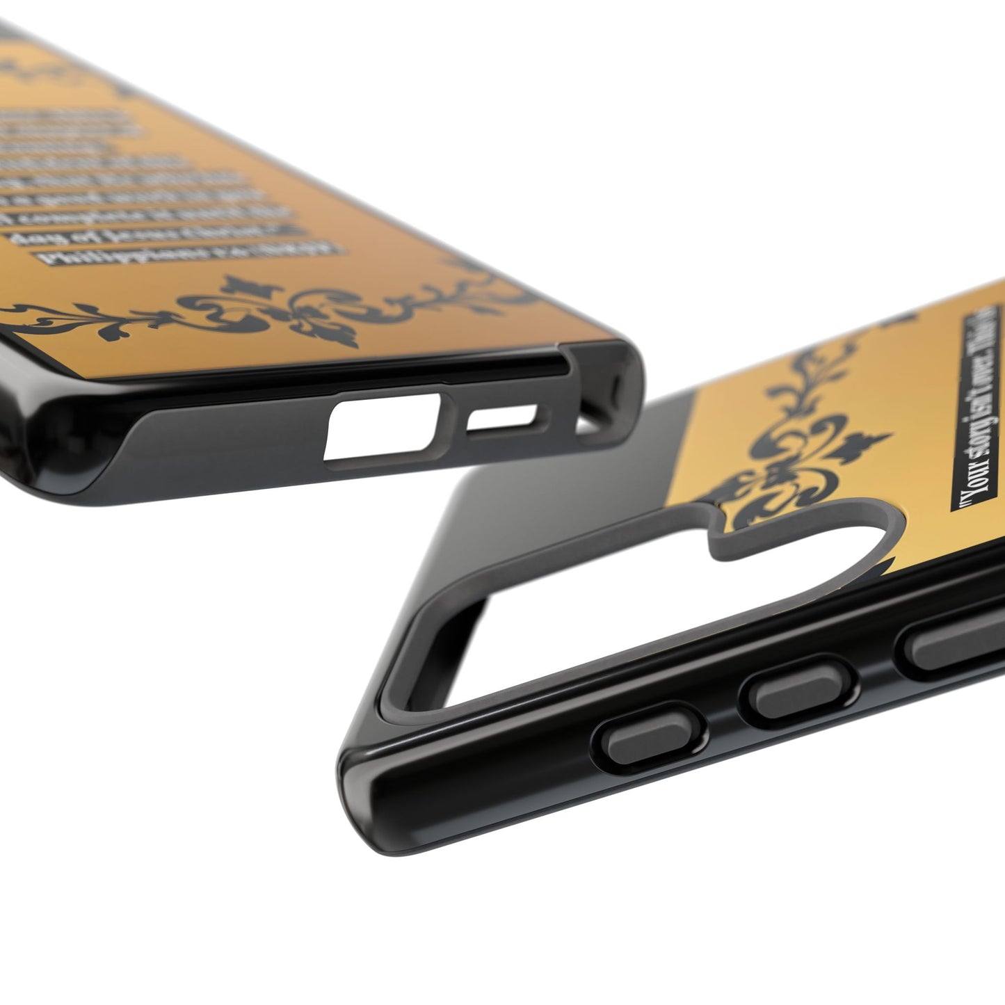 Elegant Floral Motif Phone Case - Tough Cases with Vintage Design - "Your story isn't over"