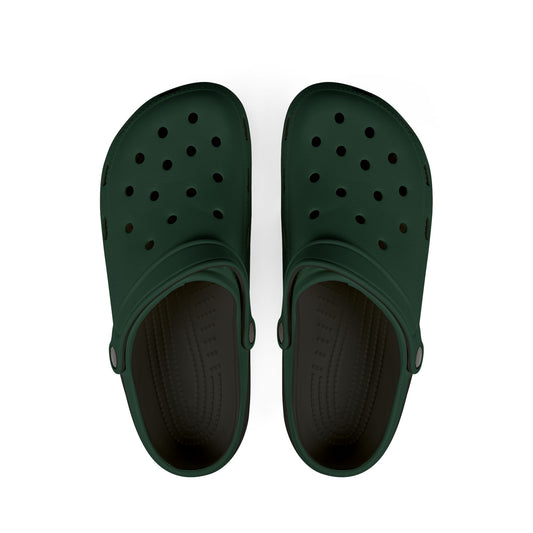 Trendy Midnight Green EVA Foam Rubber Clogs - Comfortable Footwear for Home, Garden, and Outdoor Fun, Stylish, Casual Slip-Ons