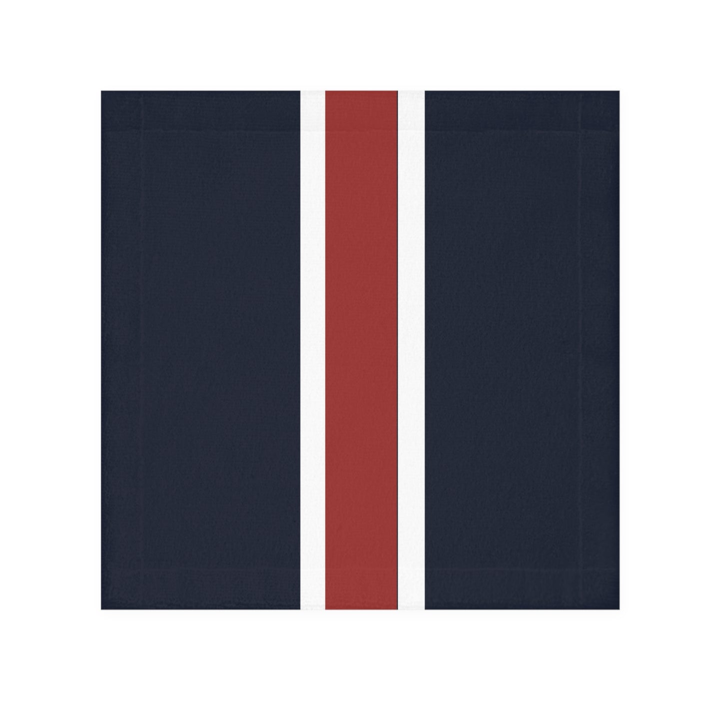 Lunar Midnight & Red-White Striped Chic Face Towel, Stylish Bathroom Decor, Gift for Home, Spa Day Essential, Elegant Must-Have Towel