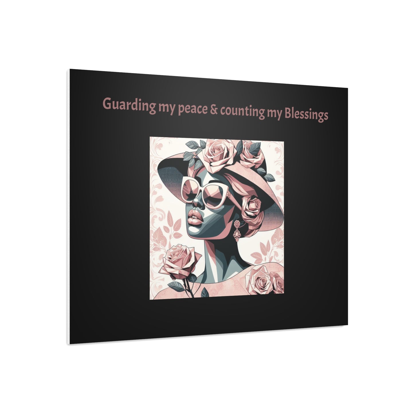Chic Foam Board Wall Art featuring 'Guarding my peace & counting my Blessings' - Inspirational Home Decor, Gift for Her, Gallery Wall Art