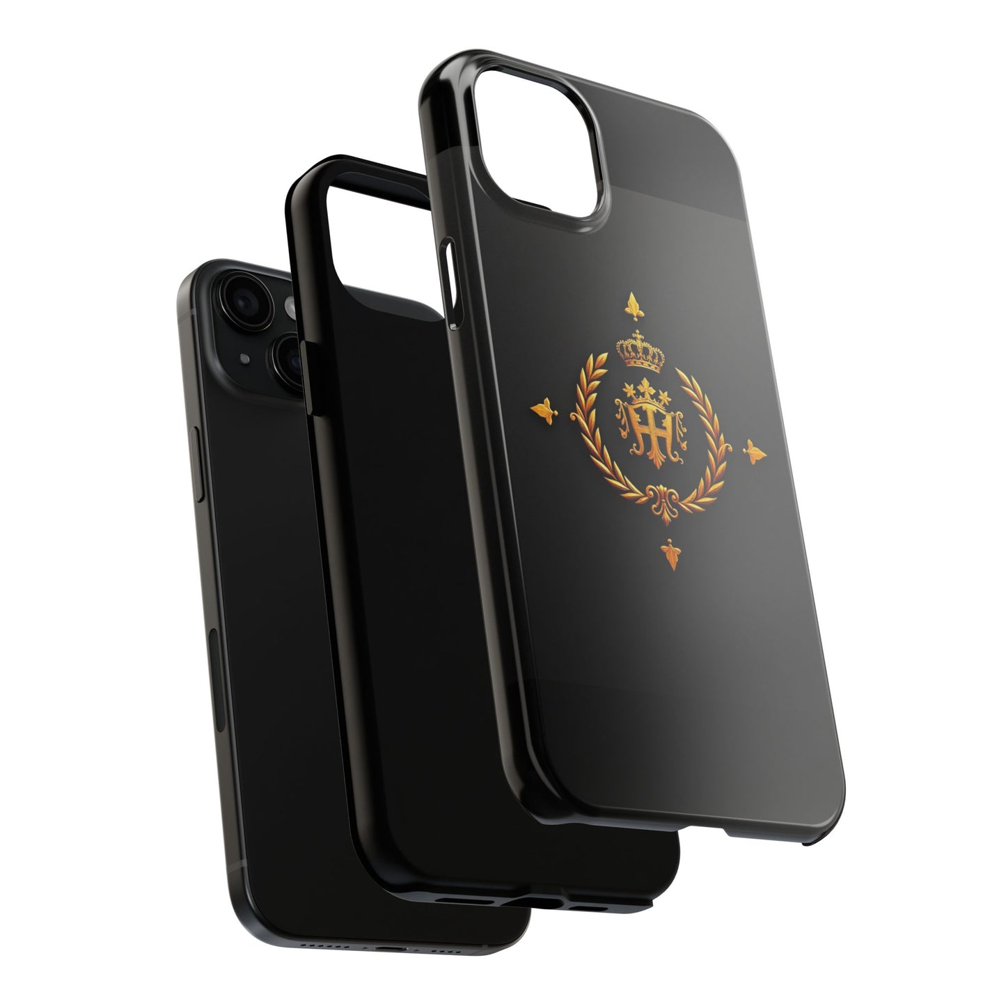 Luxurious Monarch Phone Case, Tough Phone Covers, Elegant Tech Accessories, Gold Crown Design, Stylish Gift for Him/Her - Gold Crest