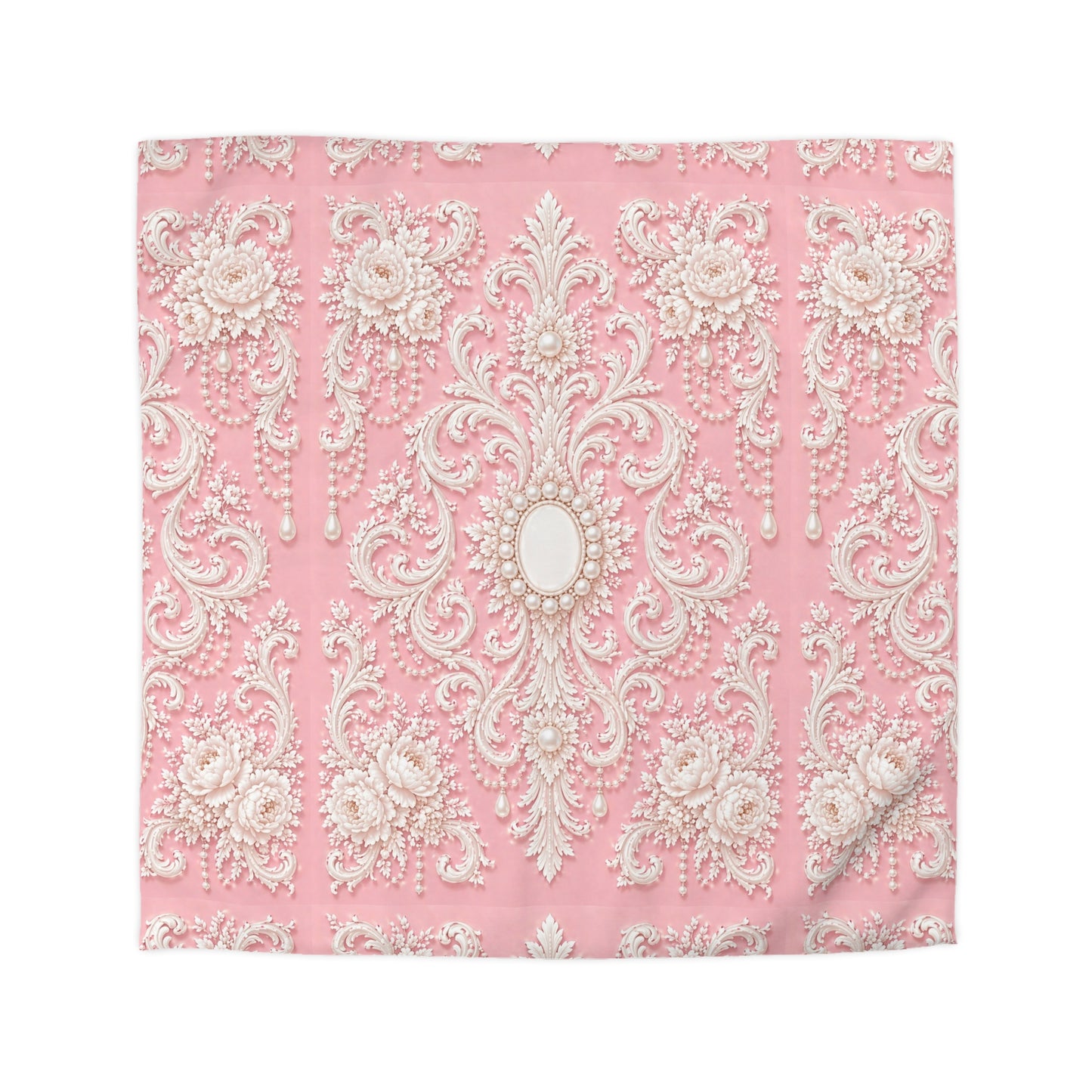 Pink Rocco Microfiber Duvet Cover