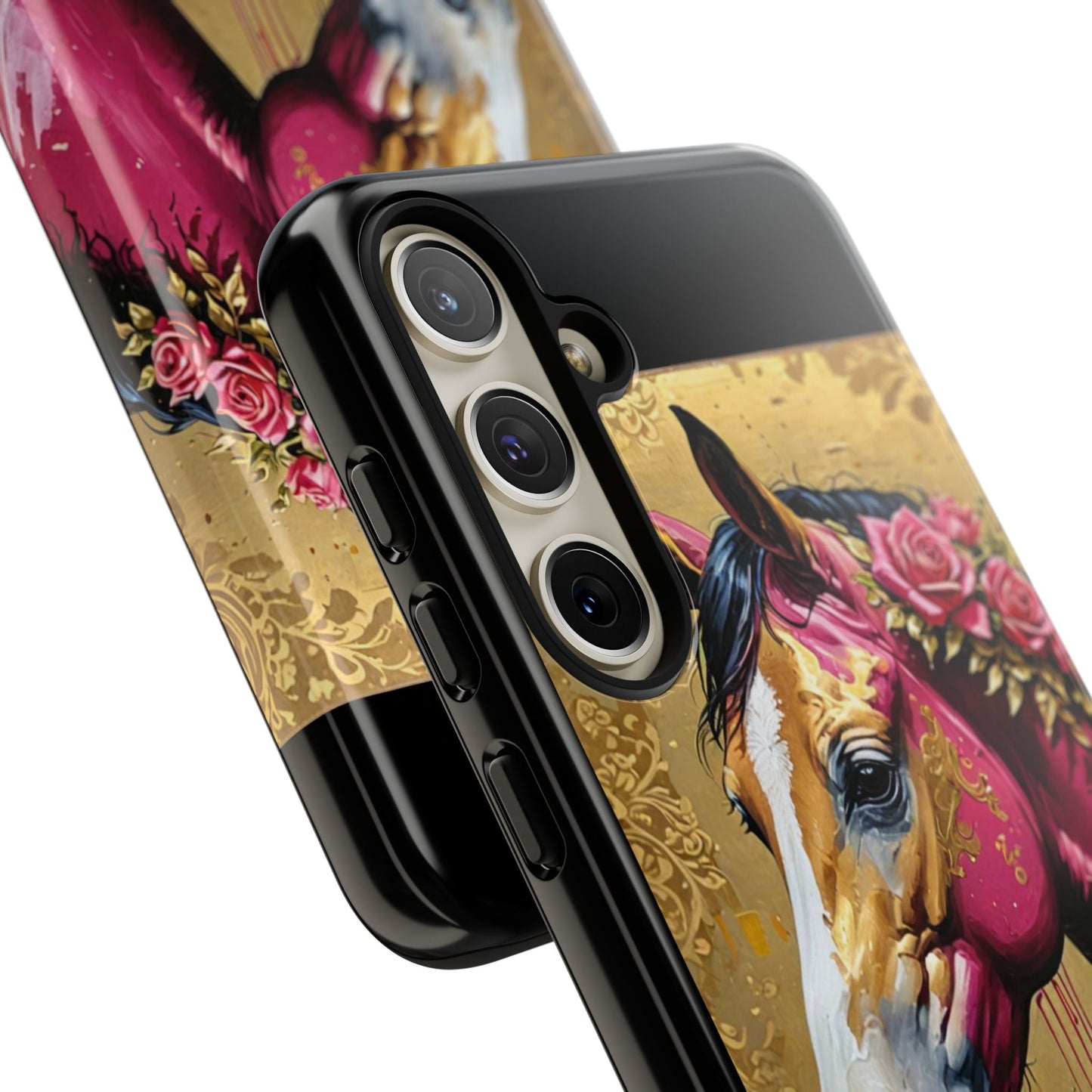 Phone Case - Elegant Horse Damask Design
