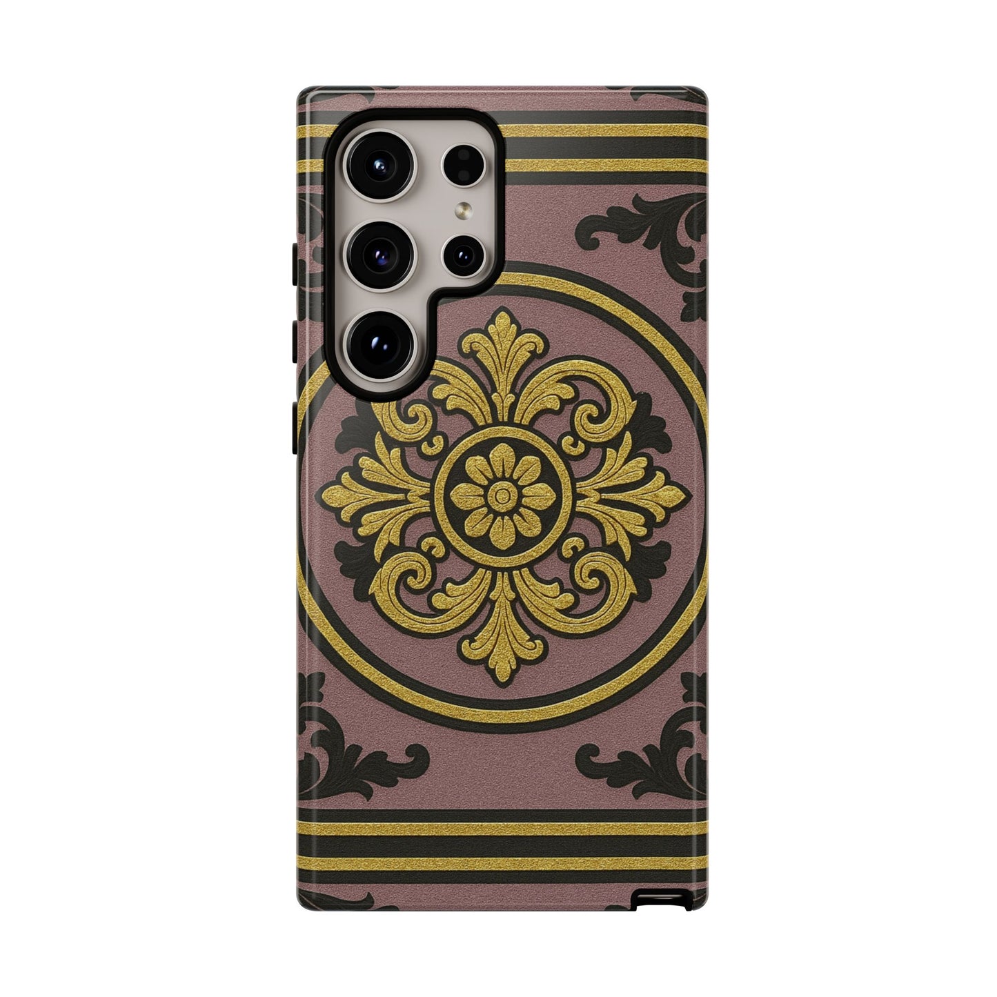 Gilded Mauve With Gold-Black Baroque Tough Cases