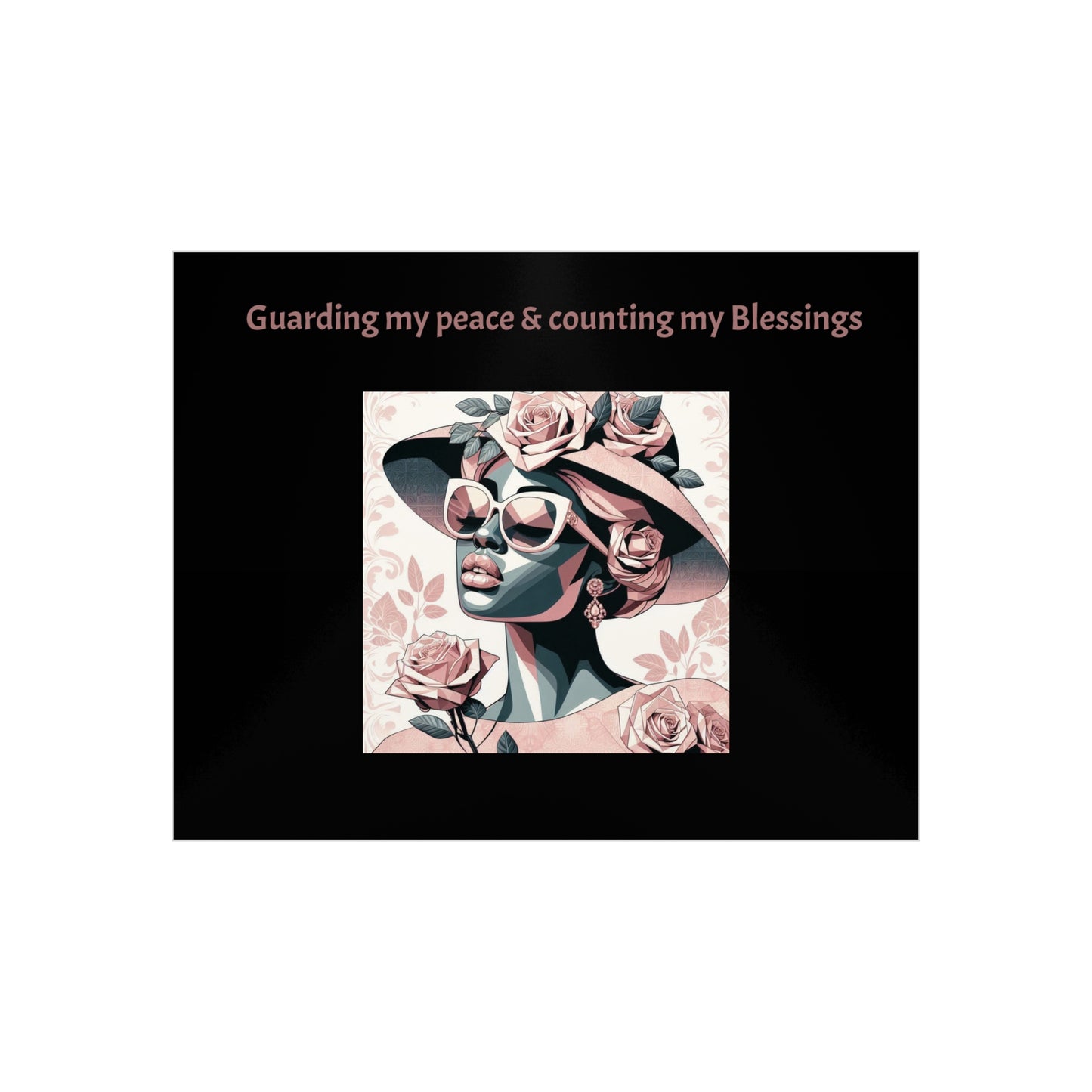 Chic Foam Board Wall Art featuring 'Guarding my peace & counting my Blessings' - Inspirational Home Decor, Gift for Her, Gallery Wall Art