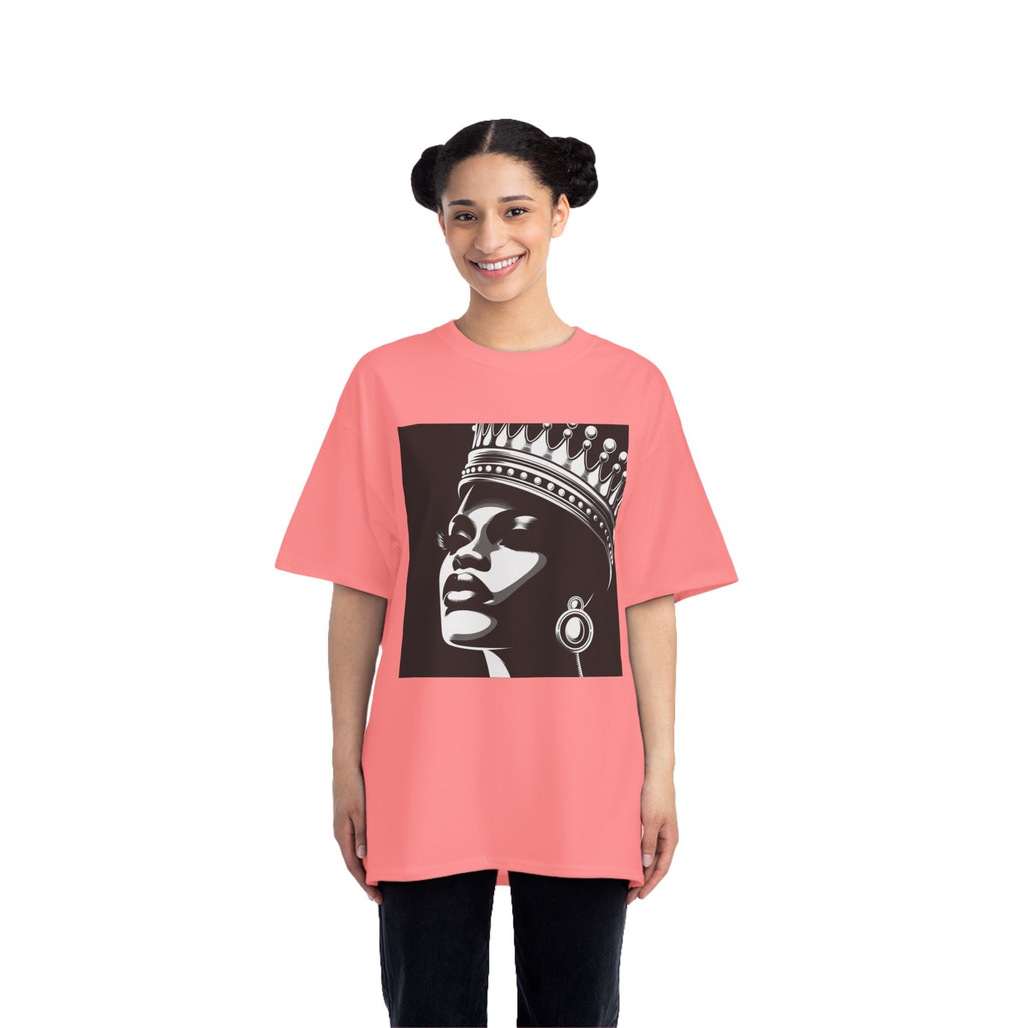 Crowned Beauty T-Shirt, Unisex, Short-Sleeve Tee, Graphic Art Shirt, Queen Vibes Apparel, Unique Gift for Women, Fashion Statement Top