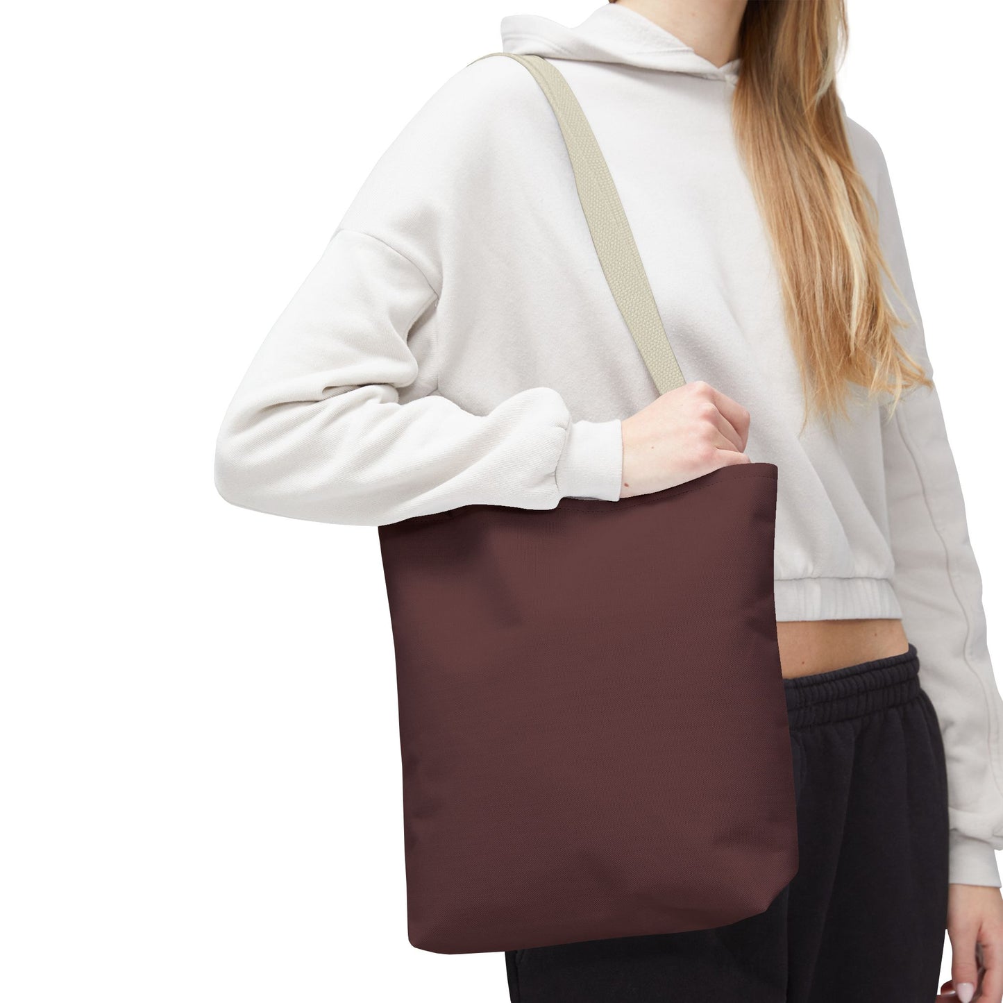 Stylish Brown Merlot All-Over Print Tote Bag, Eco-Friendly Shopping Bag, Reusable Grocery Tote, Personalized Gift, Trendy Handbag