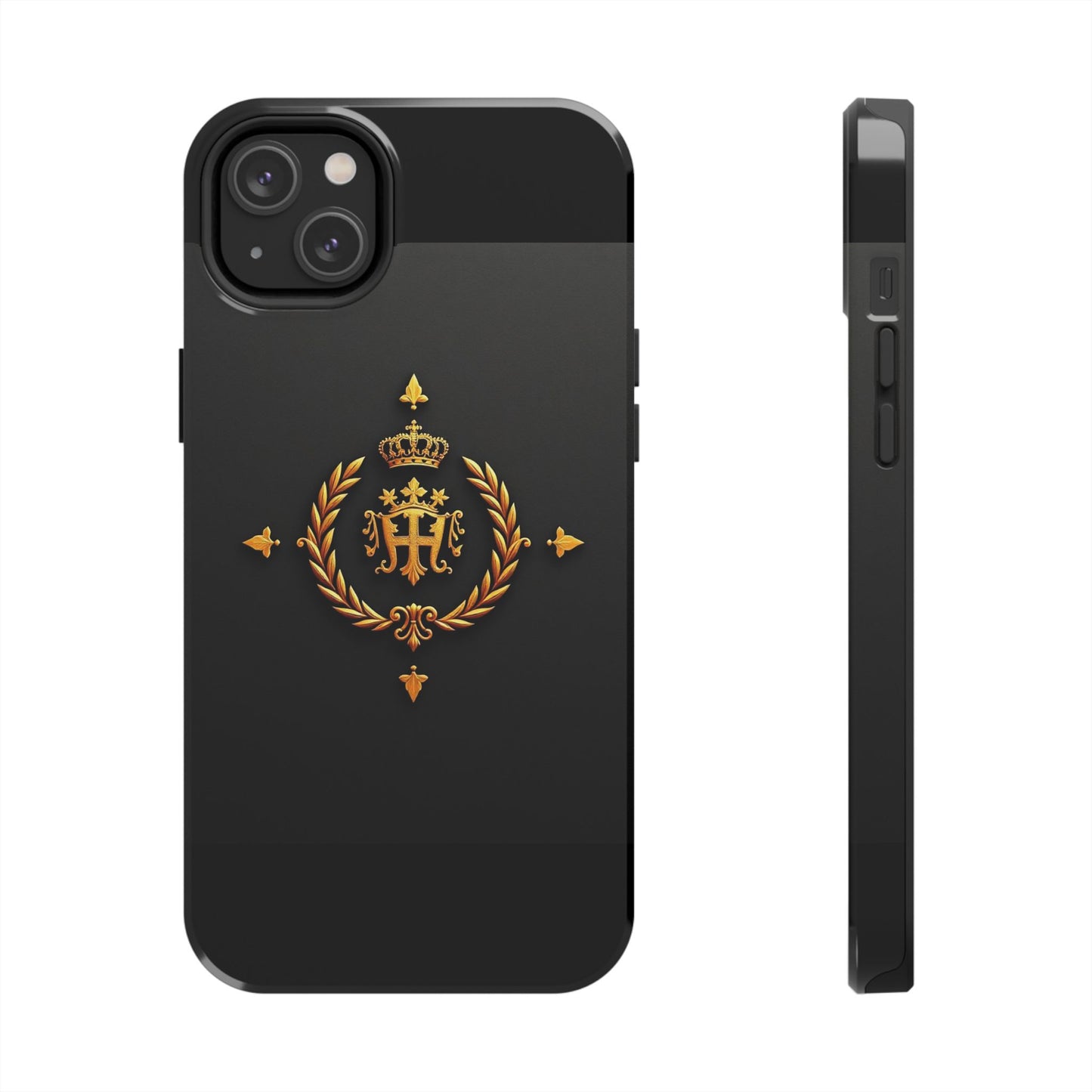 Luxurious Monarch Phone Case, Tough Phone Covers, Elegant Tech Accessories, Gold Crown Design, Stylish Gift for Him/Her - Gold Crest