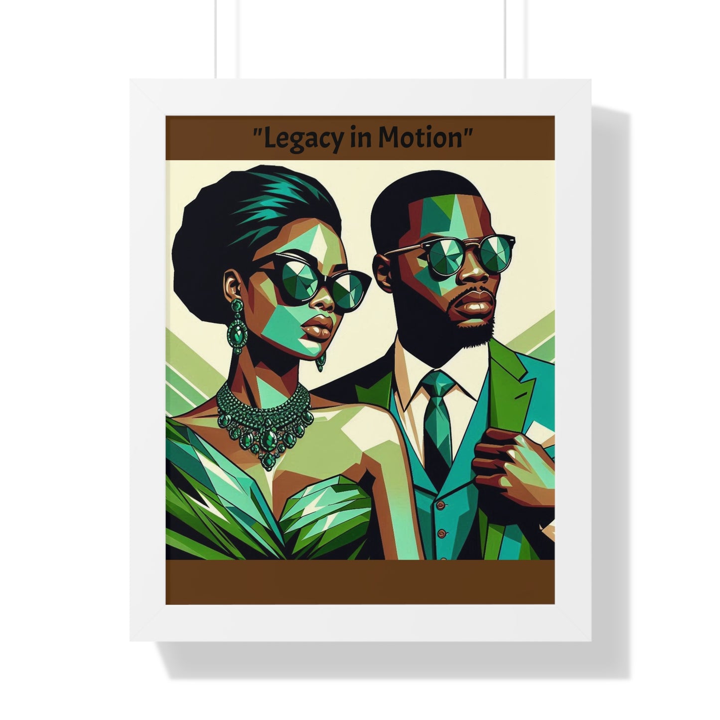 Stylish Framed Vertical Poster - Modern Art for Home Decor - "Legacy in Motion"