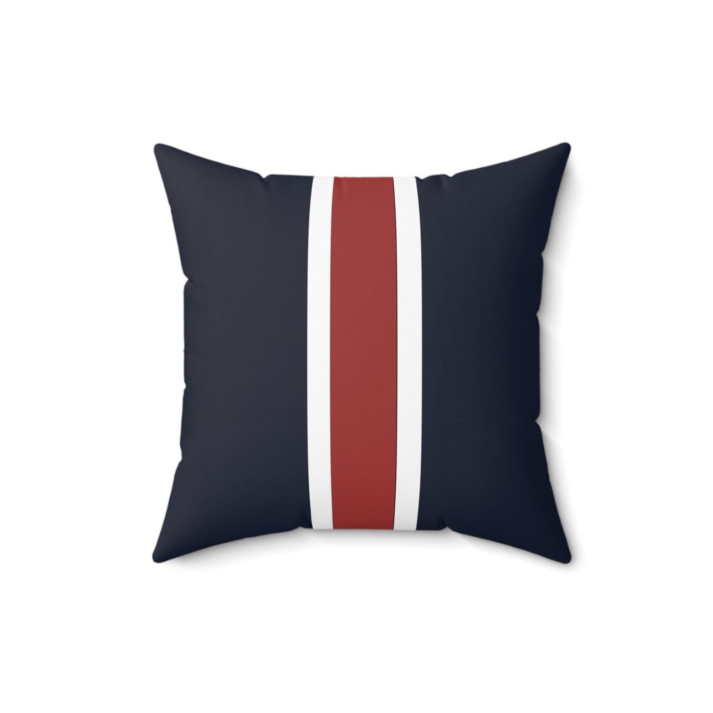 Lunar Midnight & Red-White Striped Stylish Decorative Pillow, Modern Home Decor, Cozy Couch Accent, Gift for Him or Her, Comfortable Square Cushion