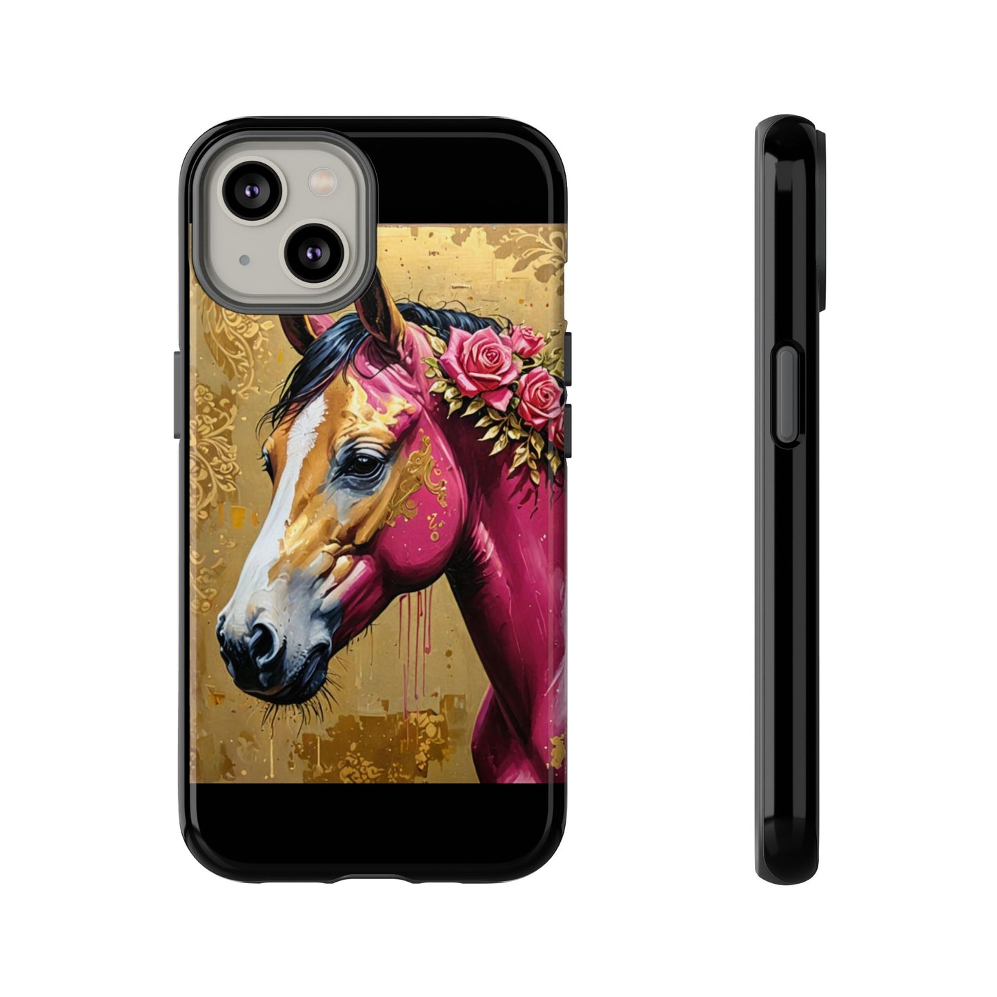 Phone Case - Elegant Horse Damask Design