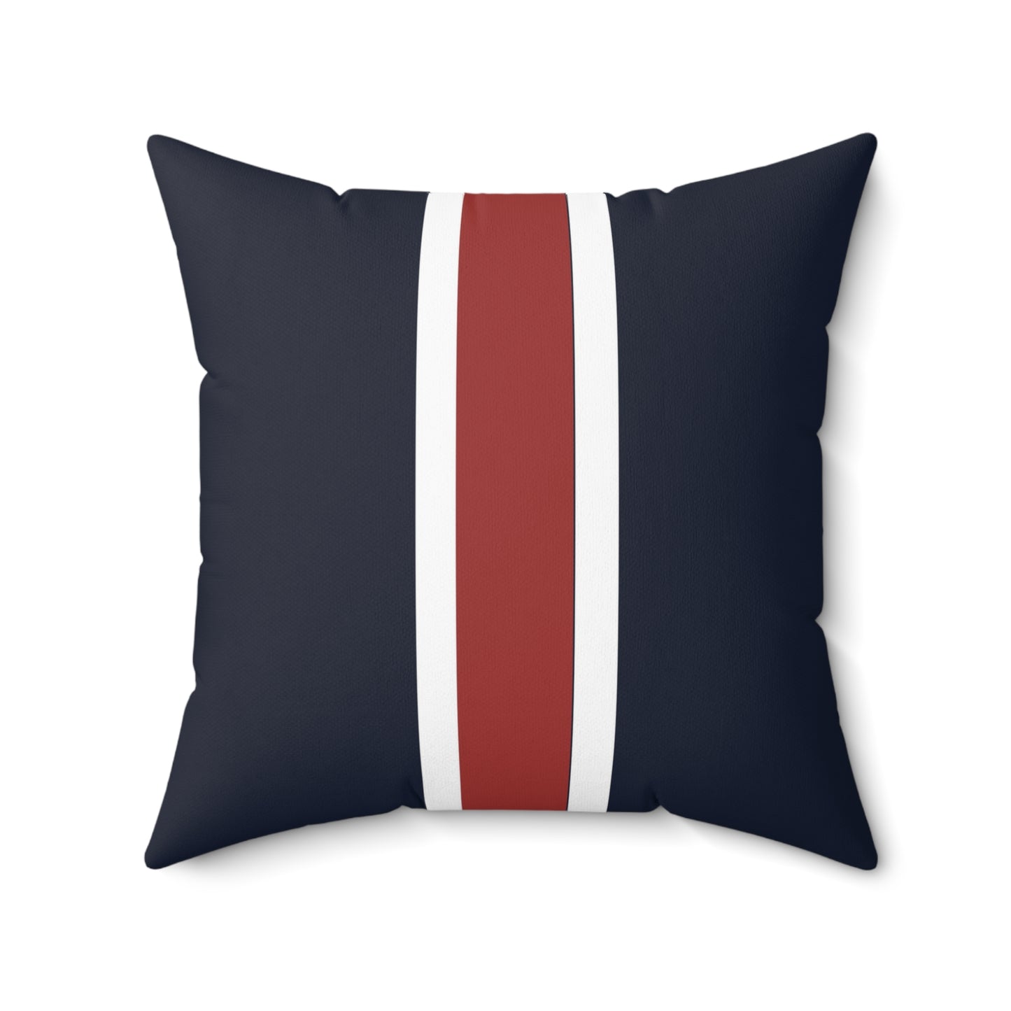 Lunar Midnight & Red-White Striped Stylish Decorative Pillow, Modern Home Decor, Cozy Couch Accent, Gift for Him or Her, Comfortable Square Cushion