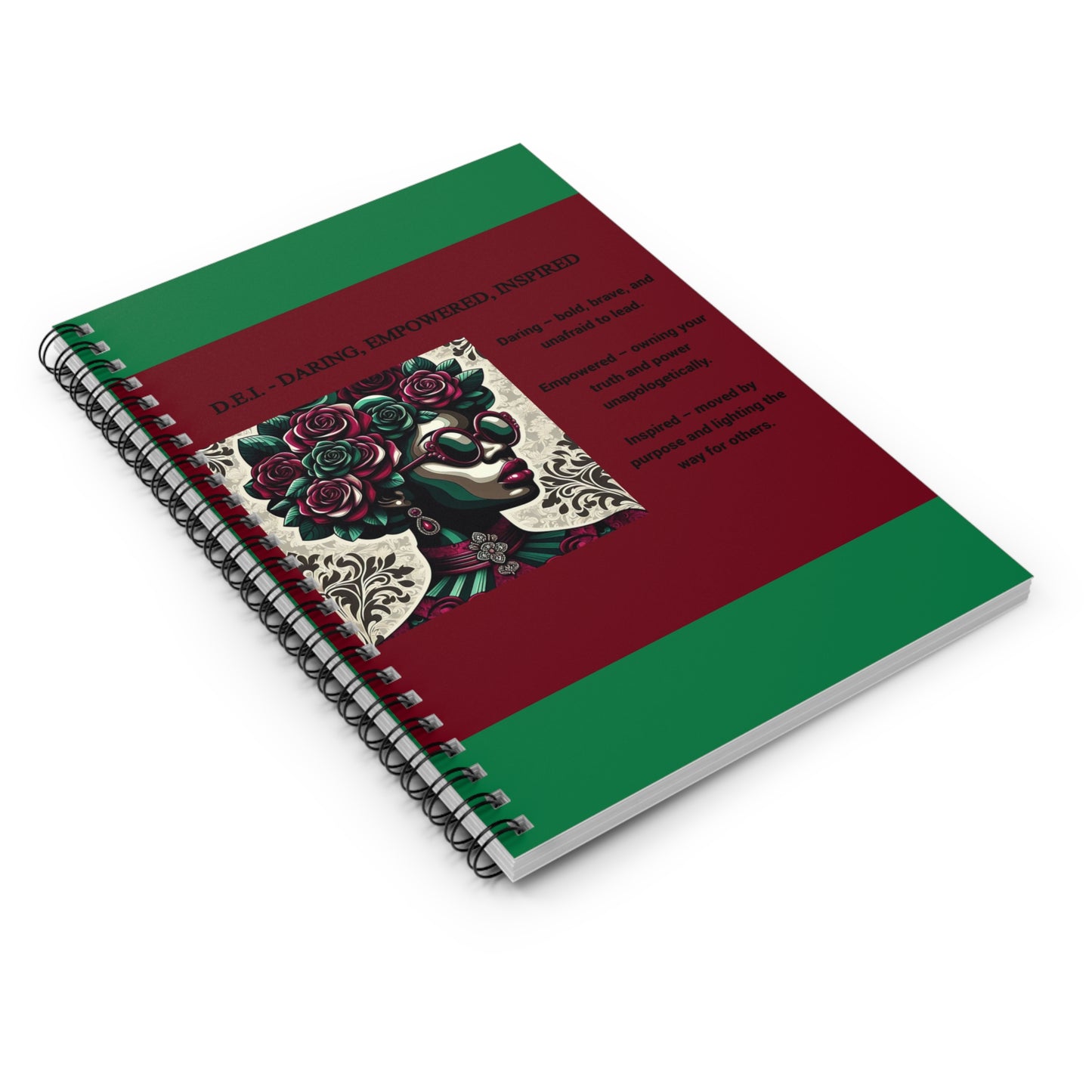 Empowered Spiral Notebook - Affirmation & Inspiration Journal - Daring, Empowered, Inspired