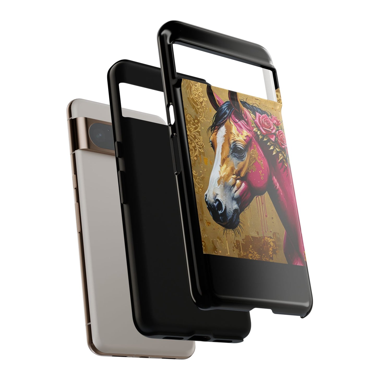 Phone Case - Elegant Horse Damask Design