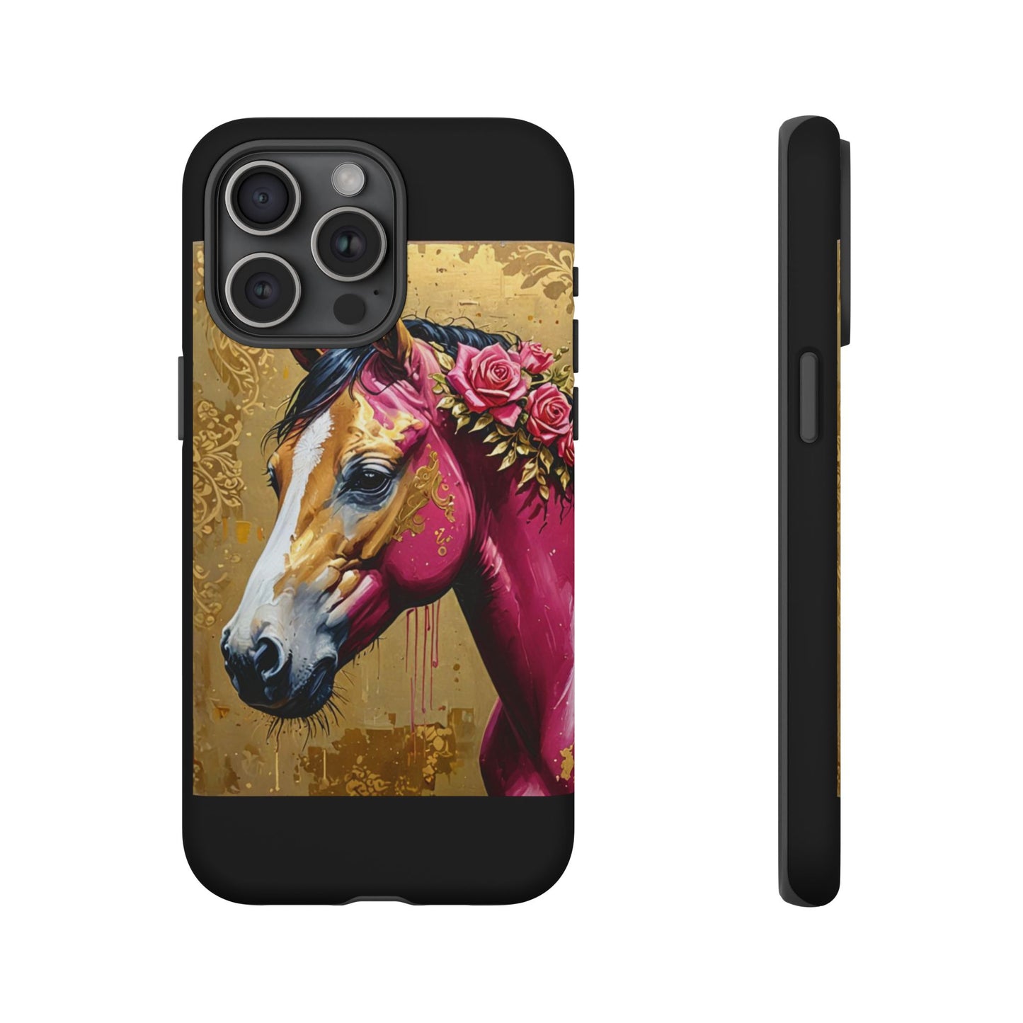 Phone Case - Elegant Horse Damask Design