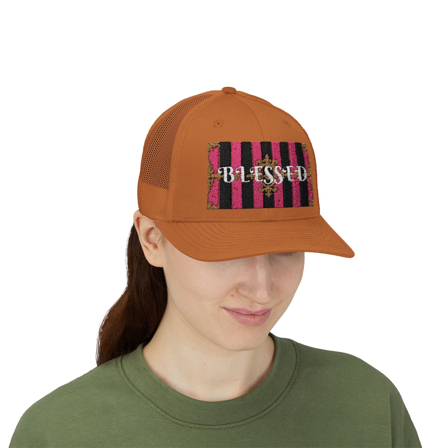 Blessed Snapback Trucker Cap, Inspirational Hat, Casual Headwear, Faith-Based Gift, Trendy Accessory, Ideal for Daily Wear