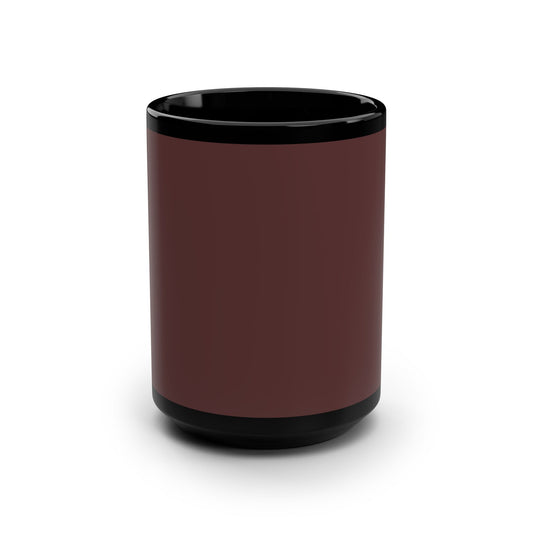 Stylish Brown Merlot Black Mug | Perfect for Coffee Lovers, Gift for Birthdays, Office Decor, Holiday Celebrations, Personalized Drinkware