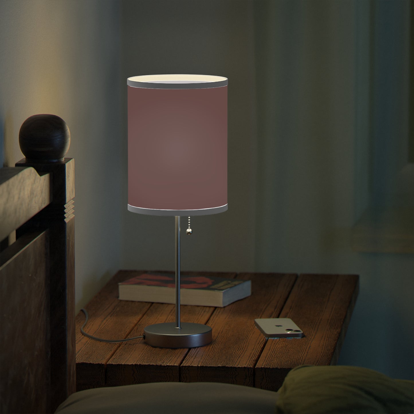 Brown Merlot Table Lamp, Stylish Home Decor, Modern Lighting, Bedroom, Living Room, Gift Idea for Housewarming, Adjustable Illumination