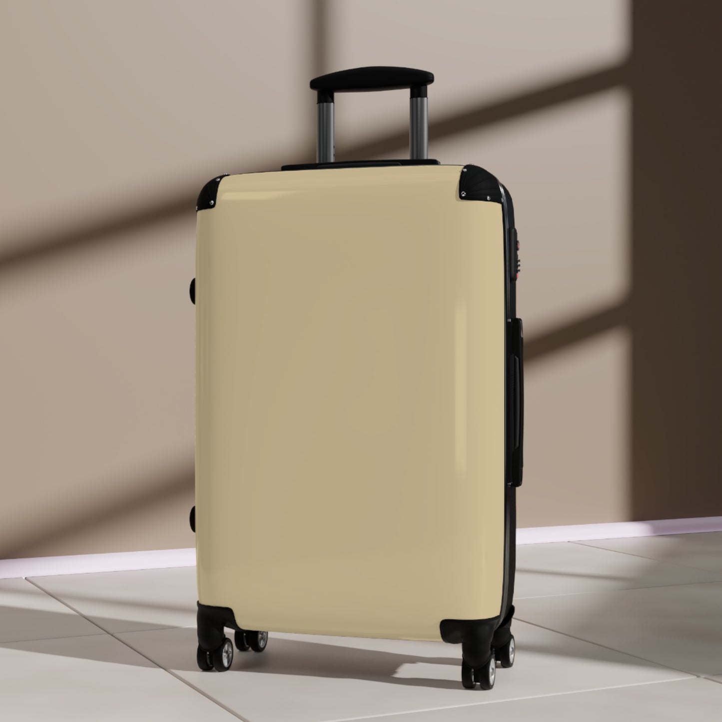Vanilla Wheat Stylish Suitcases for Travel Enthusiasts, Luggage for Vacation, Personalized Travel Gear, Unique Travel Gifts, Modern Carry-On